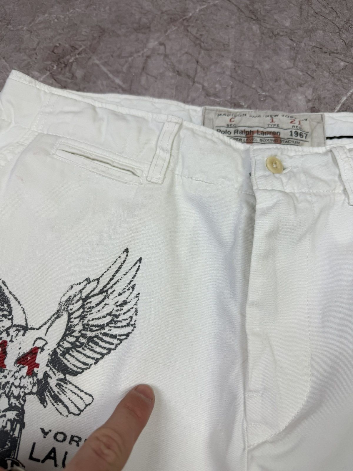 Polo Ralph Lauren VTG Style Polo Ralph Lauren Boxing Club Shorts White Size US 34 / EU 50 - 5 Thumbnail