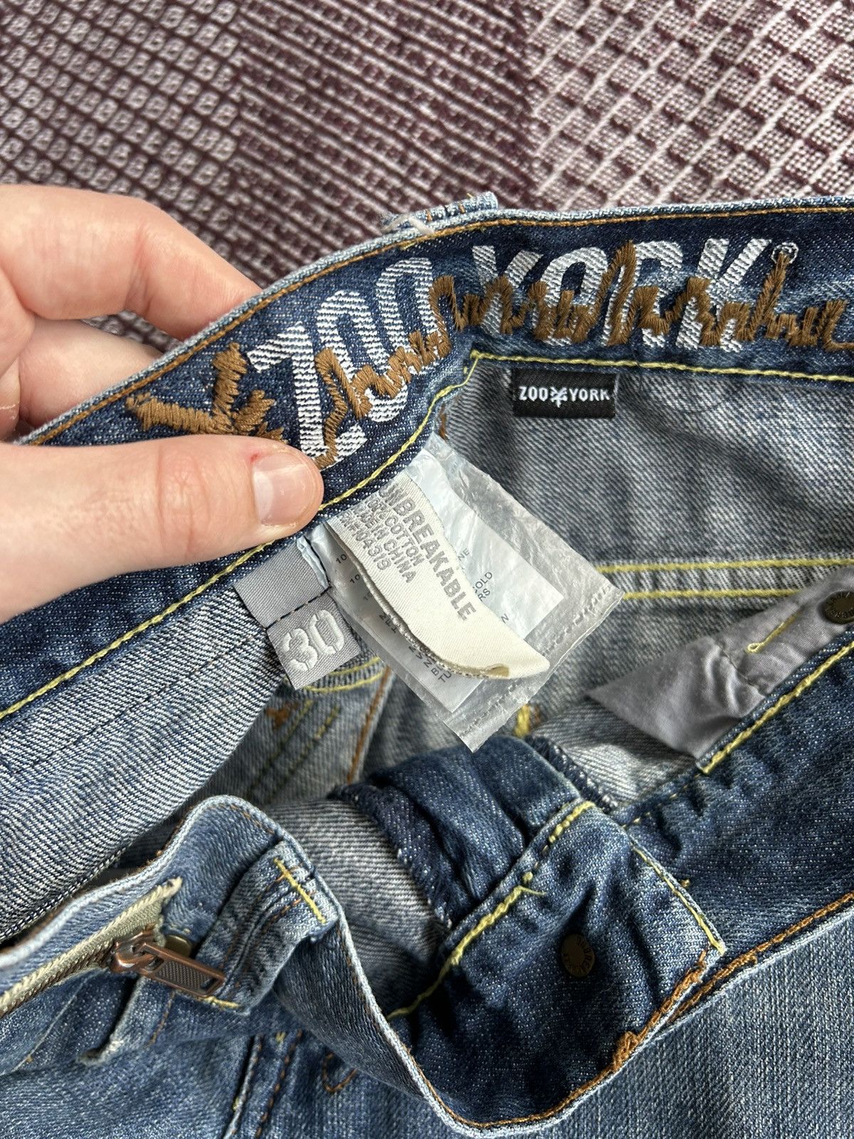 Jean × Vintage × Zoo York Vintage Baggy Zoo York Denim Dirty Jeans Size 30 Streetwear Size US 30 / EU 46 - 13 Thumbnail