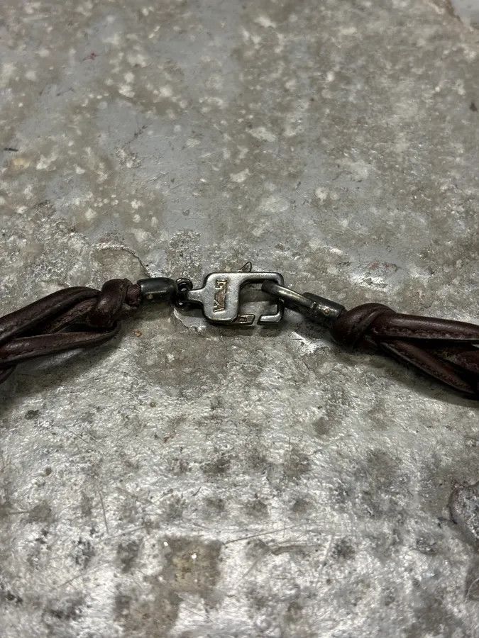 Designer × Emporio Armani × Vintage Emporio Armani Leather Chain Cross Necklace Size ONE SIZE - 6 Thumbnail