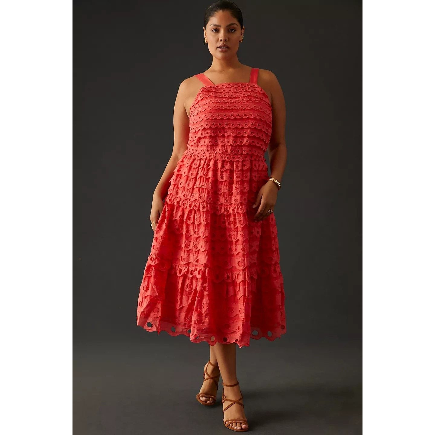 New Anthropologie Maeve Eyelet Halter Midi Dress $260 SIZE 6 -  ilac.rochib.com