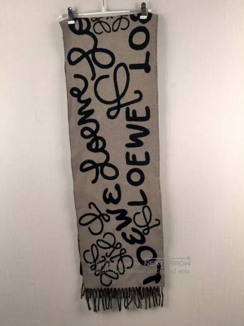 Loewe Loewe Black Graffiti Scarf Size ONE SIZE - 7 Thumbnail