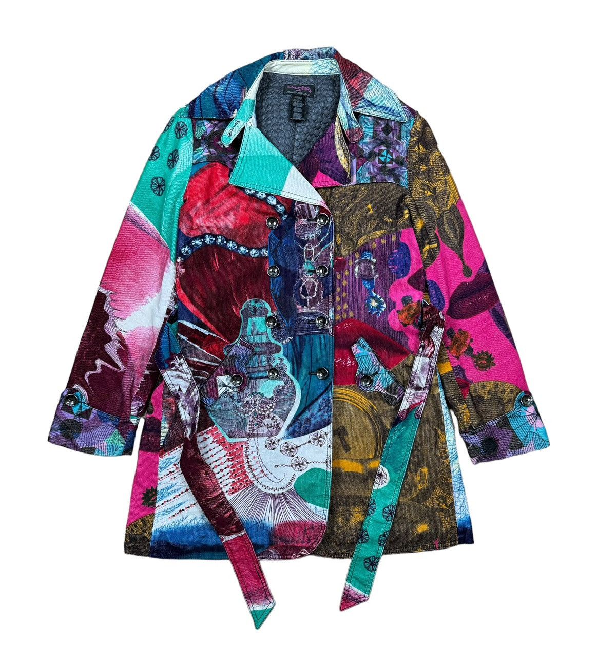 Custo Barcelona Custo Barcelona Corduroy Printed Trench-Coat Warm size 42 Size M / US 6-8 / IT 42-44 - 16 Thumbnail