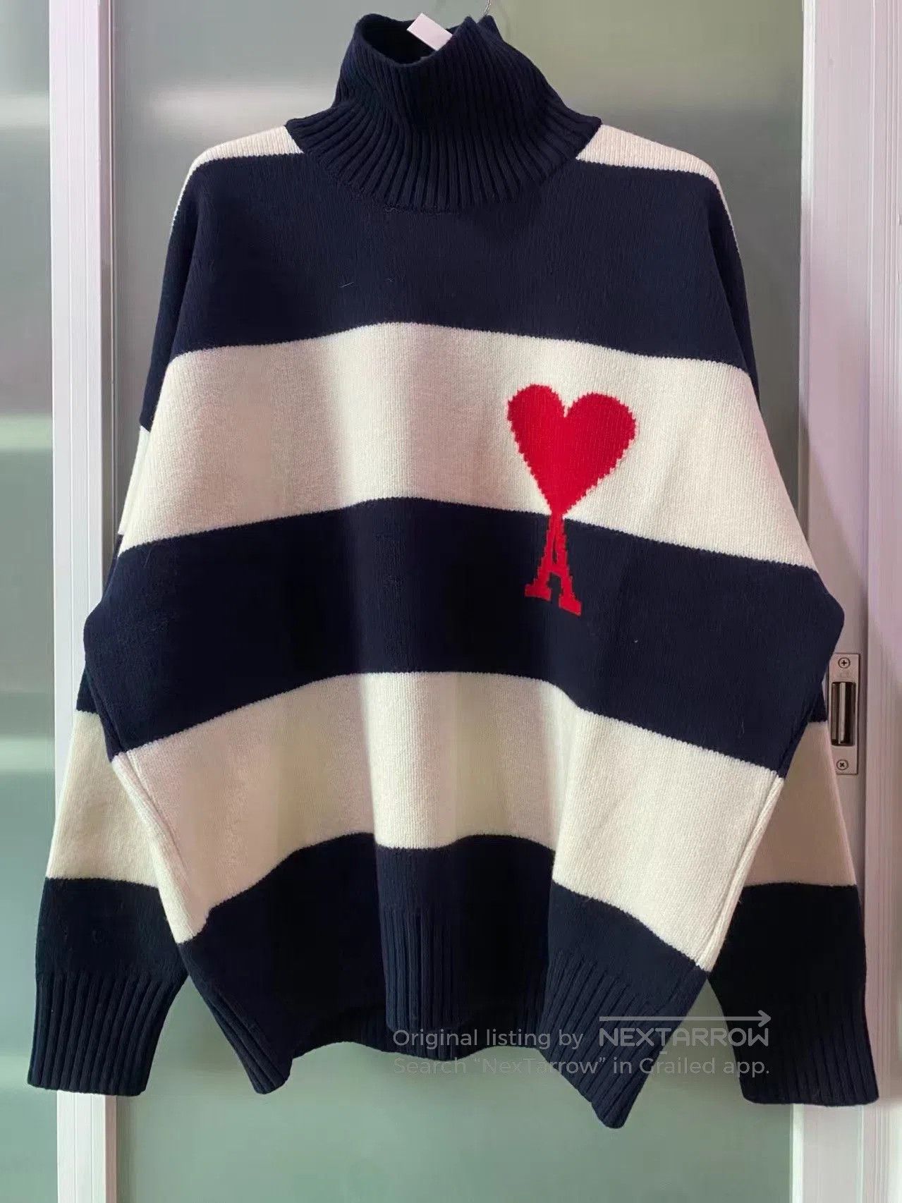 AMI Ami Paris Heart Logo Wool Sweater. Size US L / EU 52-54 / 3 - 1 Thumbnail