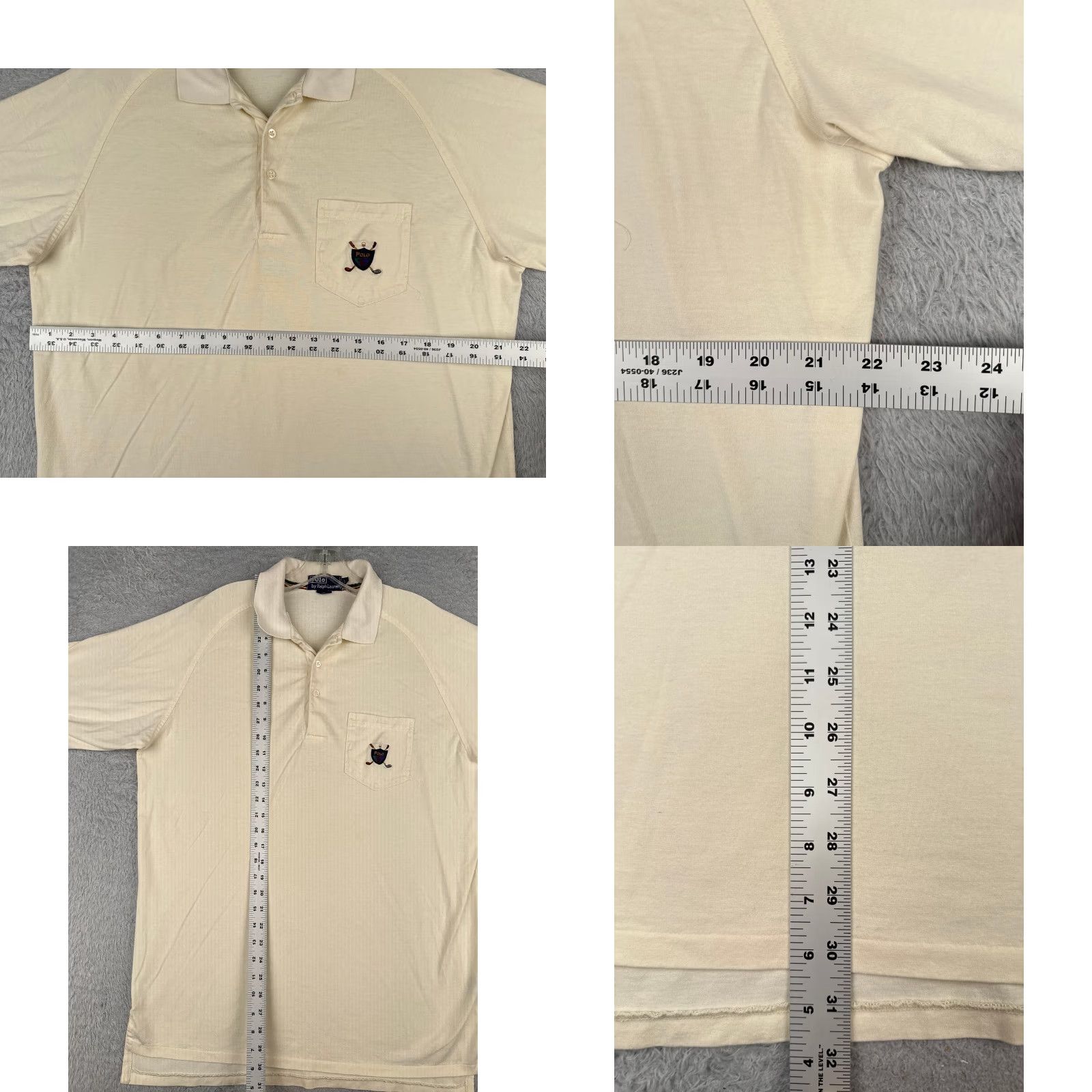 Ralph Lauren VINTAGE Ralph Lauren Polo Shirt Men Large Ivory Short Sleeve 100% Cotton Polo Shirt Mens Ivory 100% Cotton Polo Shirt Vintage Clothing Size US L / EU 52-54 / 3 - 8 Thumbnail