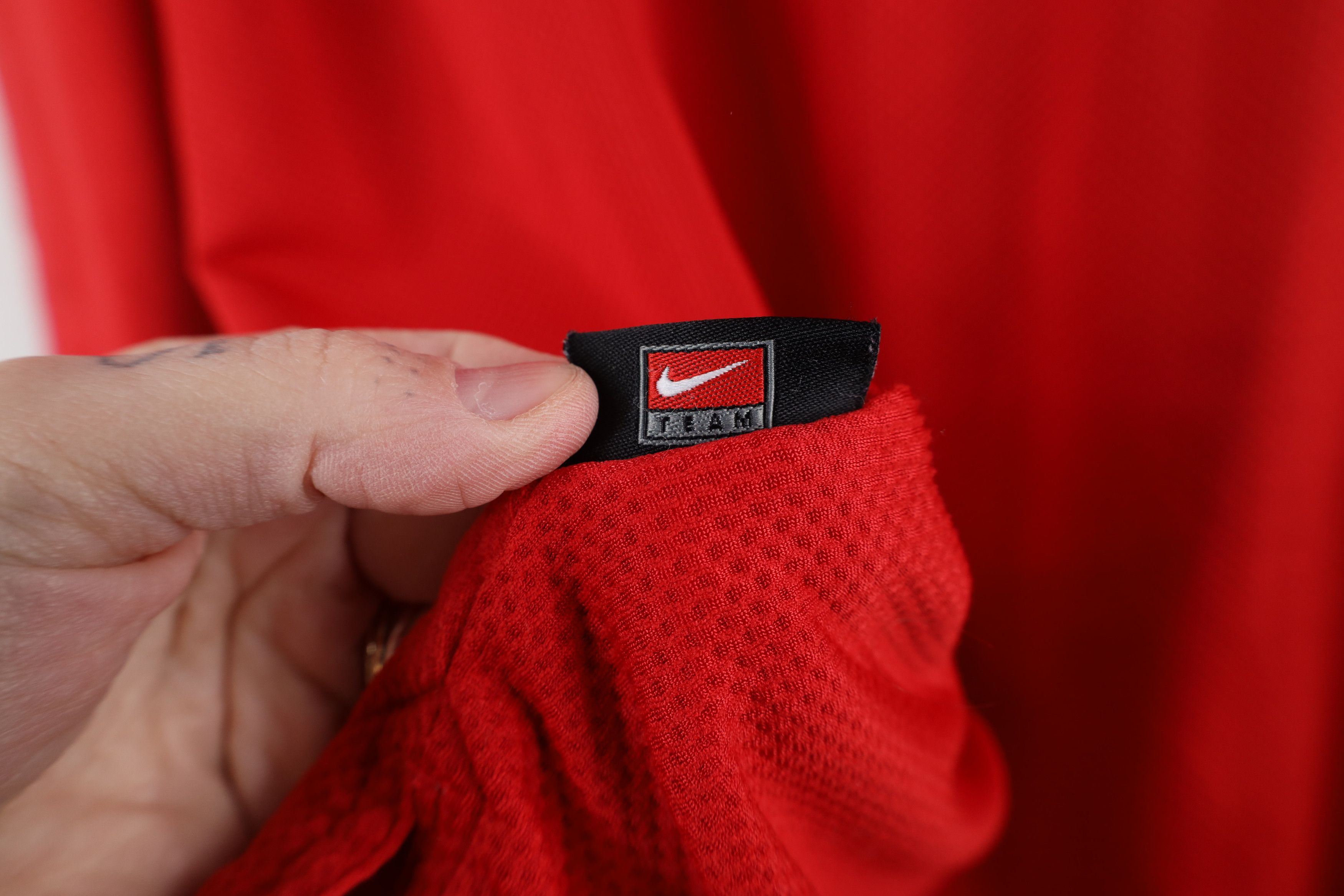 Nike × Vintage Vintage Nike Swoosh Ohio State University Thermal Knit Polo Size US M / EU 48-50 / 2 - 13 Thumbnail