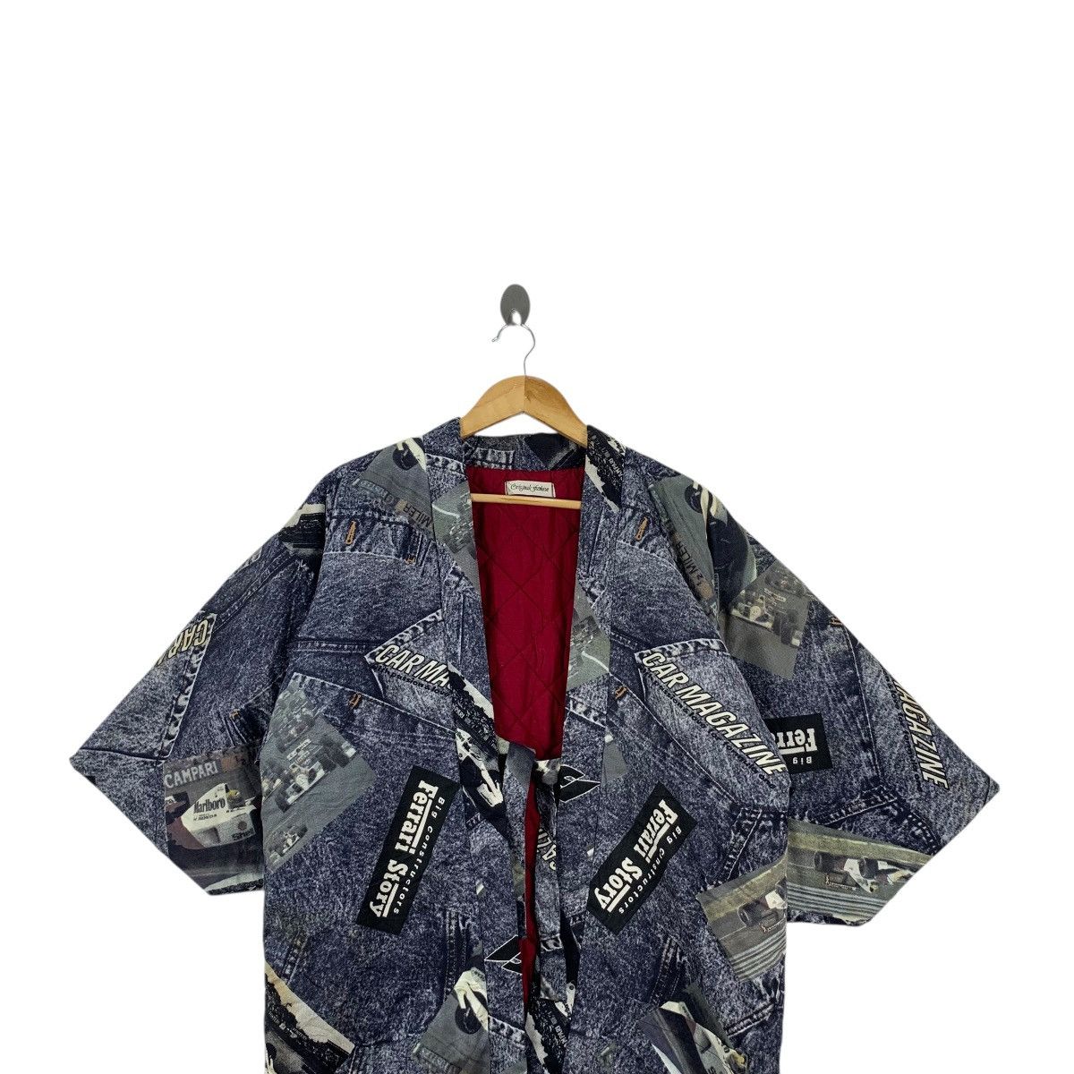 Vintage Vintage 70s KIMONO FERRARI JAPAN Patchwork AOP Robe Coat Size US XXL / EU 58 / 5 - 2 Thumbnail