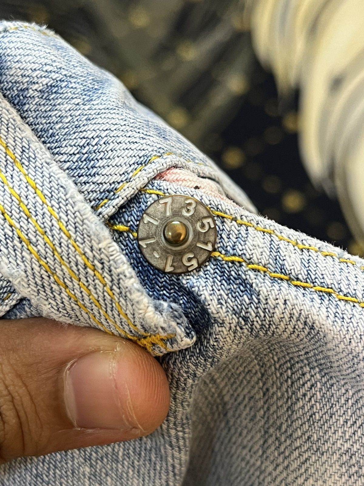 Beauty Beast × Japanese Brand Vintage Namitsu Faded Flower Embroidery Sukajan style Denim Size US 32 / EU 48 - 15 Thumbnail