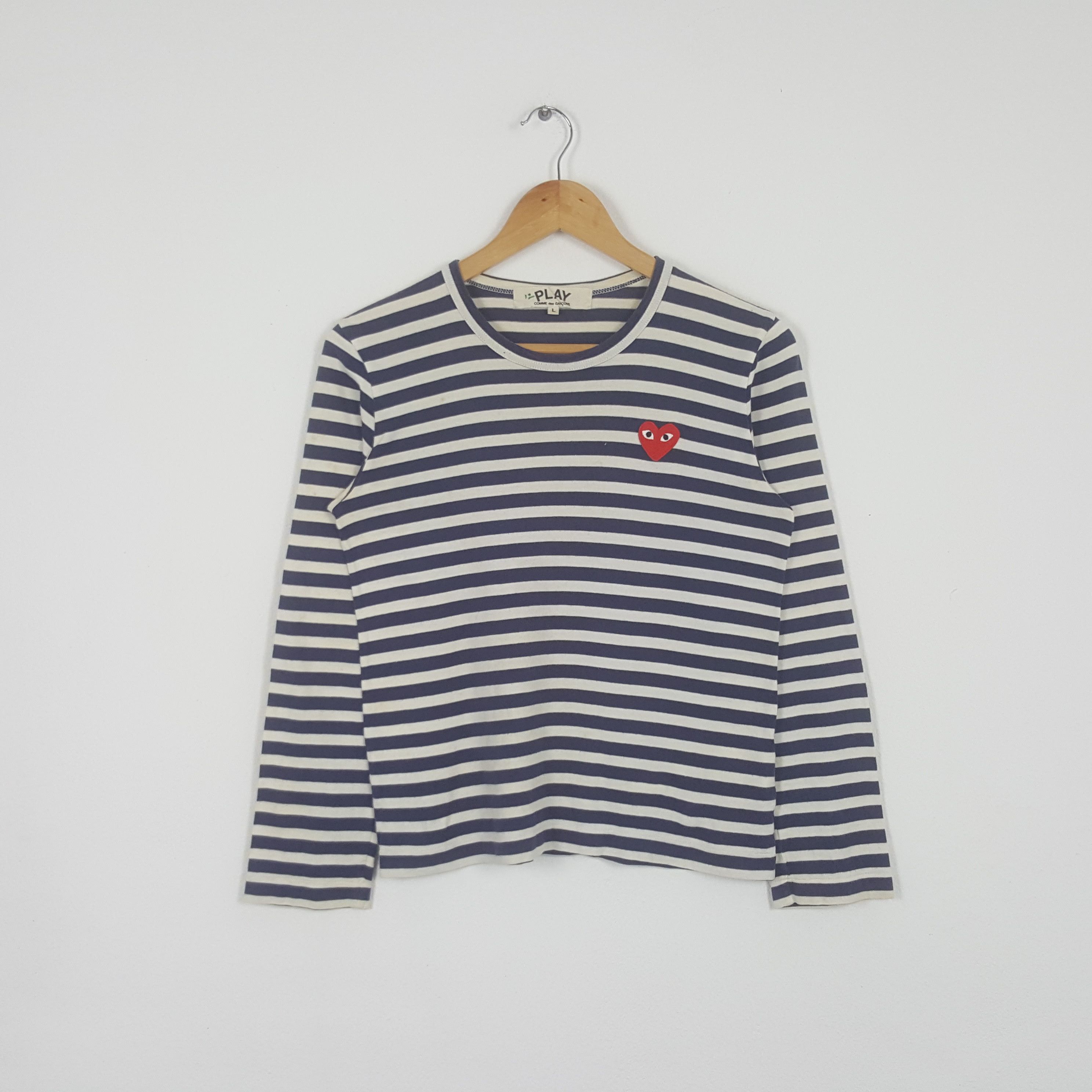 Vintage Play Comme des Garcons Long Stripes Sleeve Tshirt
