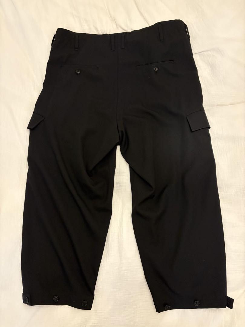 Yohji Yamamoto POUR HOMME 24aw WOOL GABARDINE TAB WIDE PANTS HO-P72-534 Size US 36 / EU 52 - 2 Thumbnail