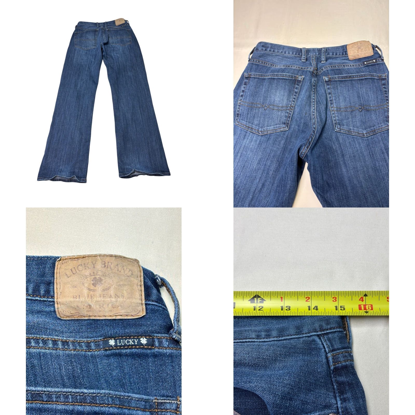 Lucky Brand Lucky Brand 181 Relaxed Straight Jeans Blue Denim 31x32 Medium Wash Mens Jeans Size US 31 - 8 Thumbnail