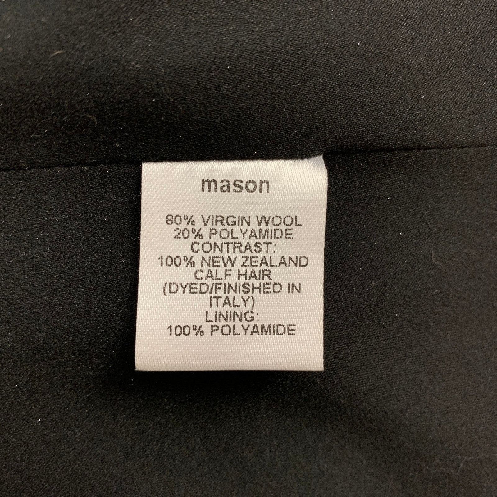 Other MASON Size 8 Black Tan Wool Blend Leopard Zip Up Coat Size M / US 6-8 / IT 42-44 - 7 Thumbnail