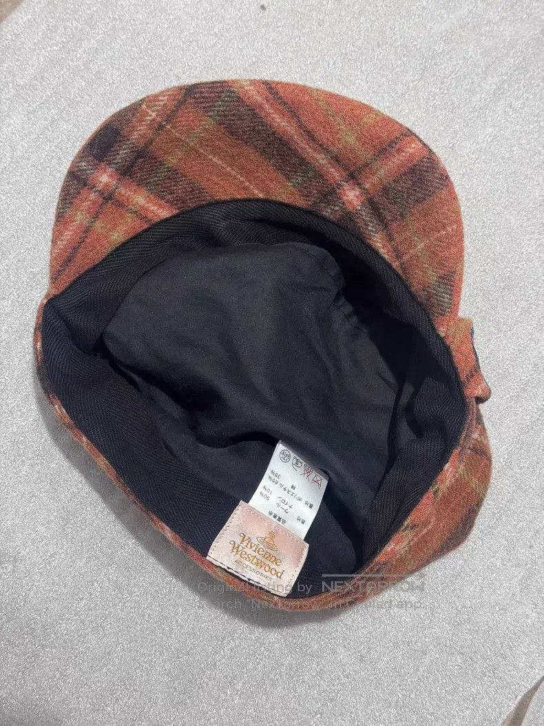 Vivienne Westwood Vivienne Westwood Out-of-Print Orange Plaid Newsboy Hat Size ONE SIZE - 8 Thumbnail