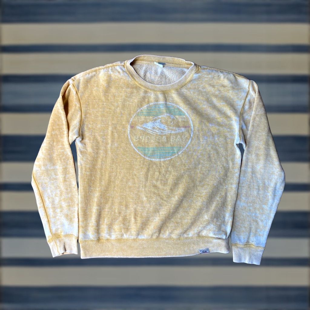 Bodega VINTAGE Techstyles Bodega Bay California Crewneck Sweatshirt Womens Small Yellow Solid Embroidered Outdoor 90s Mens Women Girls Boys Size S / US 4 / IT 40 - 1 Thumbnail