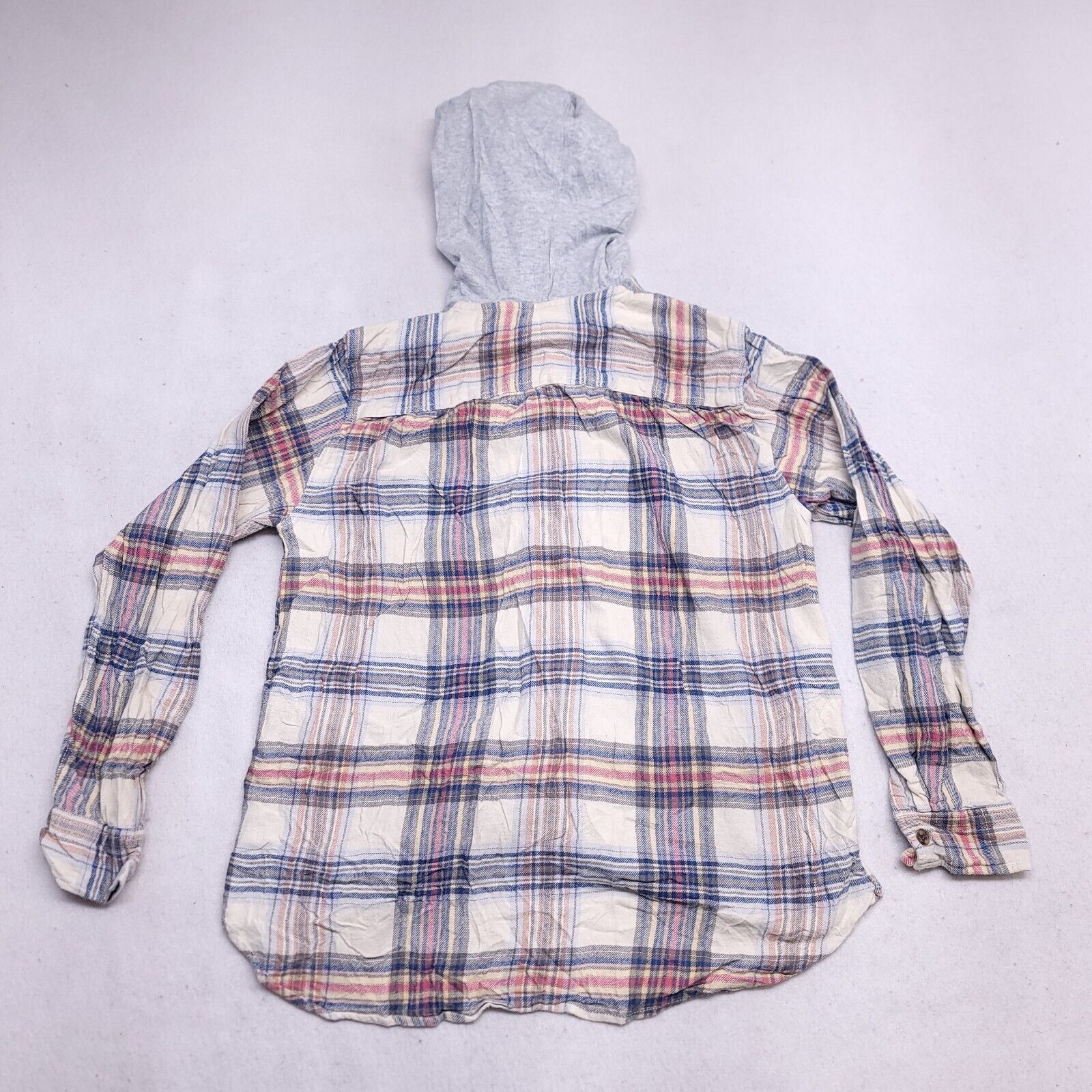 Pacsun PacSun Casual Button Up Hoodie Mens Size Large L Beige Blue Size US L / EU 52-54 / 3 - 10 Thumbnail