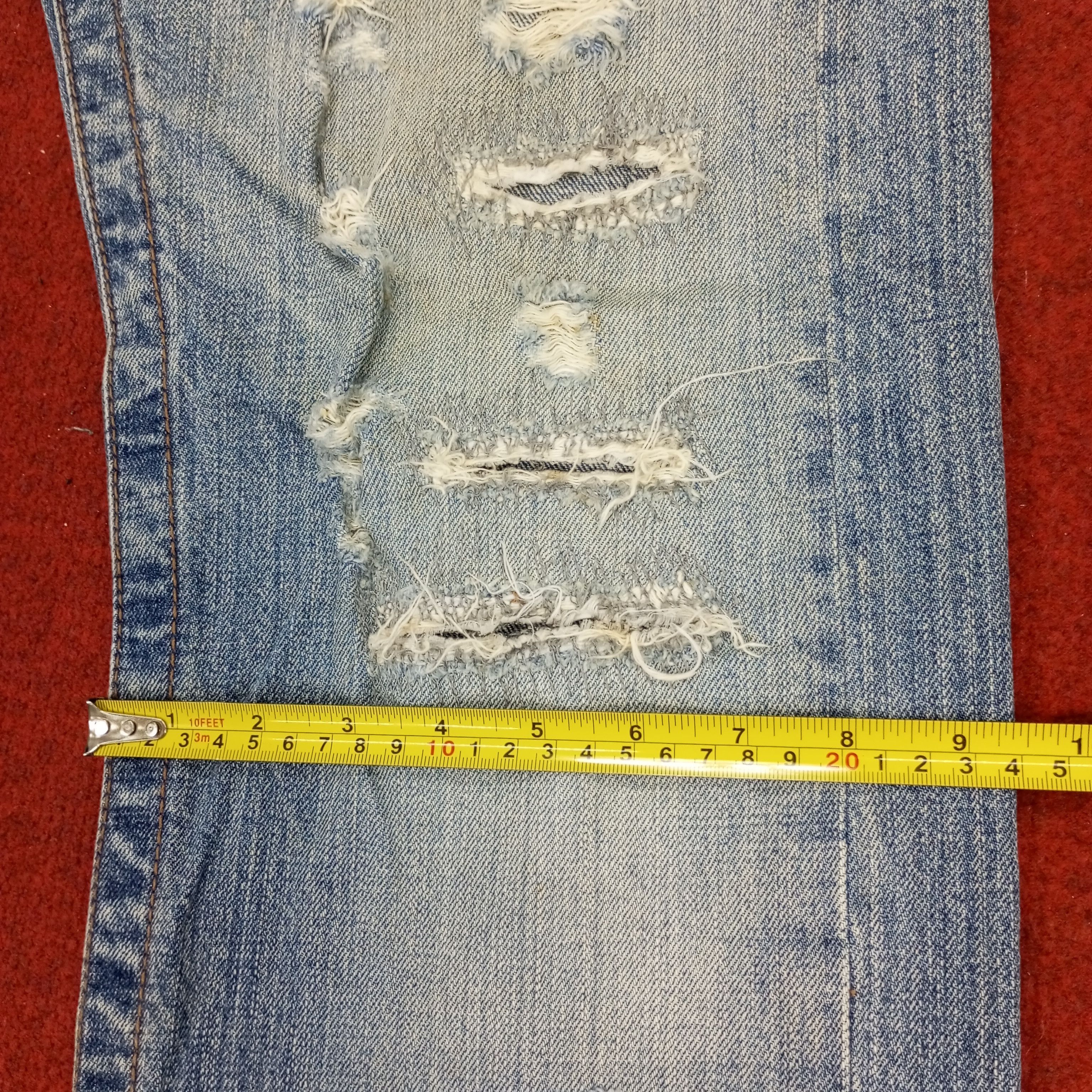 Vintage Distressed Jeans Rock Punk Style Streetwear Size US 34 / EU 50 - 10 Thumbnail
