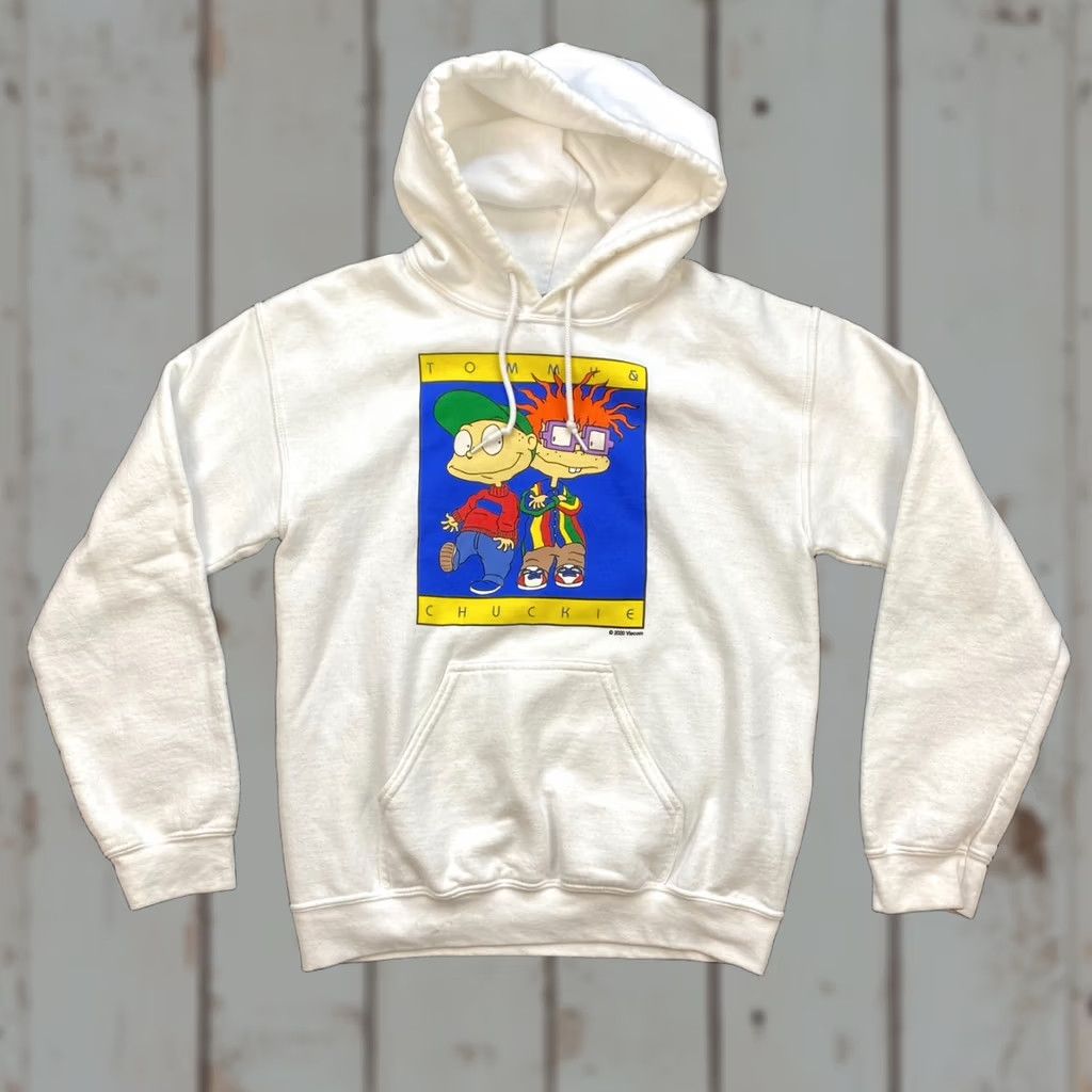 Gildan VINTAGE Rugrats Hoodie Shirt White 90s Tommy & Chuckie Gildan Size S Mens Womens Unisex Adults Crew Neck Graphic Print Pullover Knit Hoodie Size US S / EU 44-46 / 1 - 1 Thumbnail