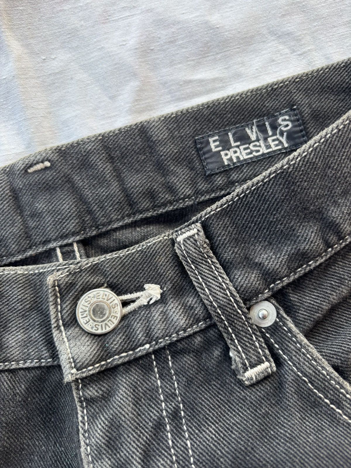 POST ARCHIVE FACTION (PAF) 🔥ELVIS PRESLEY LOOSE BLACK WIDE JEANS Size US 28 / EU 44 - 9 Thumbnail