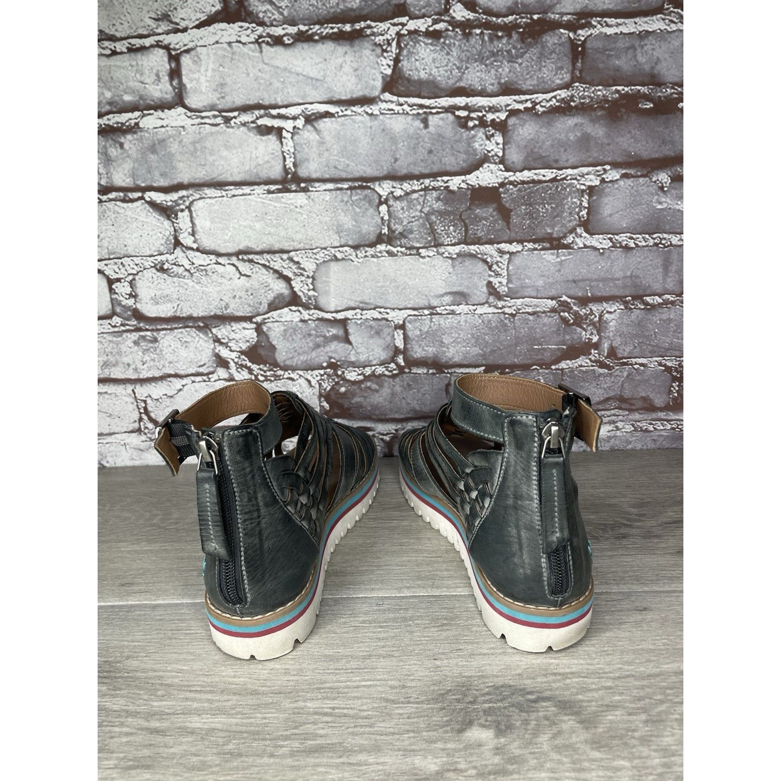 Bed Stu Roan By Bed Stu Scarletty Gladiator Hi Gray Leather Epica Sa Size US 7 / IT 37 - 5 Thumbnail