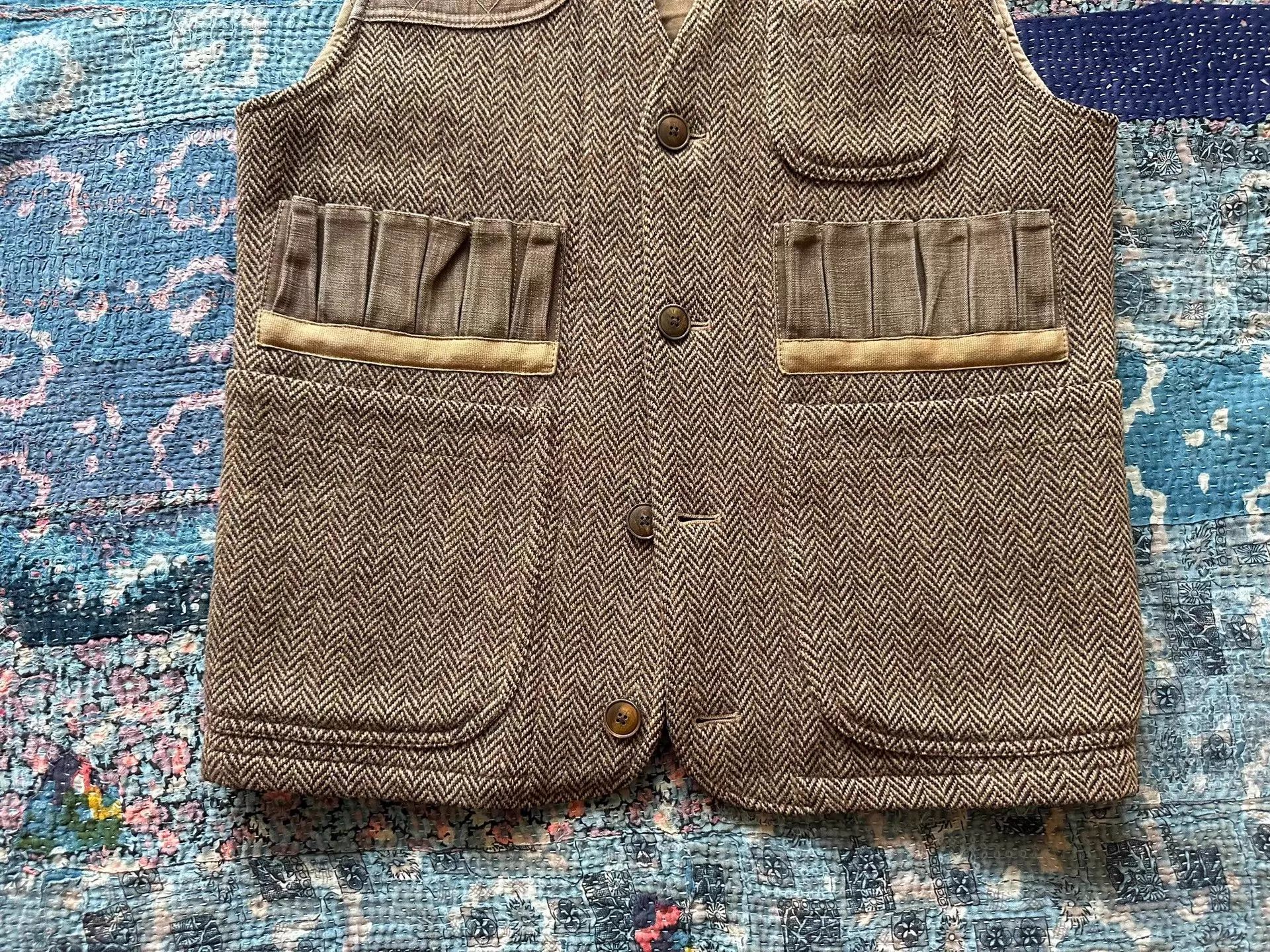 RRL Ralph Lauren rrl herringbone distressed hunting vest w/bullet pocket S Size US S / EU 44-46 / 1 - 4 Thumbnail