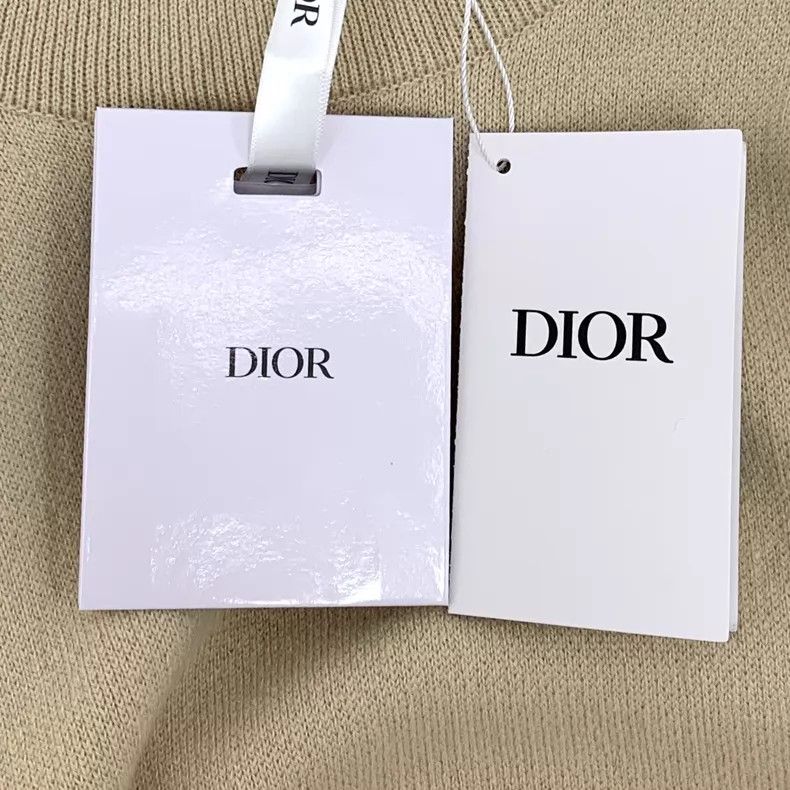 Dior Dior Light brown logo striped cashmere round-neck long-sle Size XS / US 0-2 / IT 36-38 - 8 Thumbnail