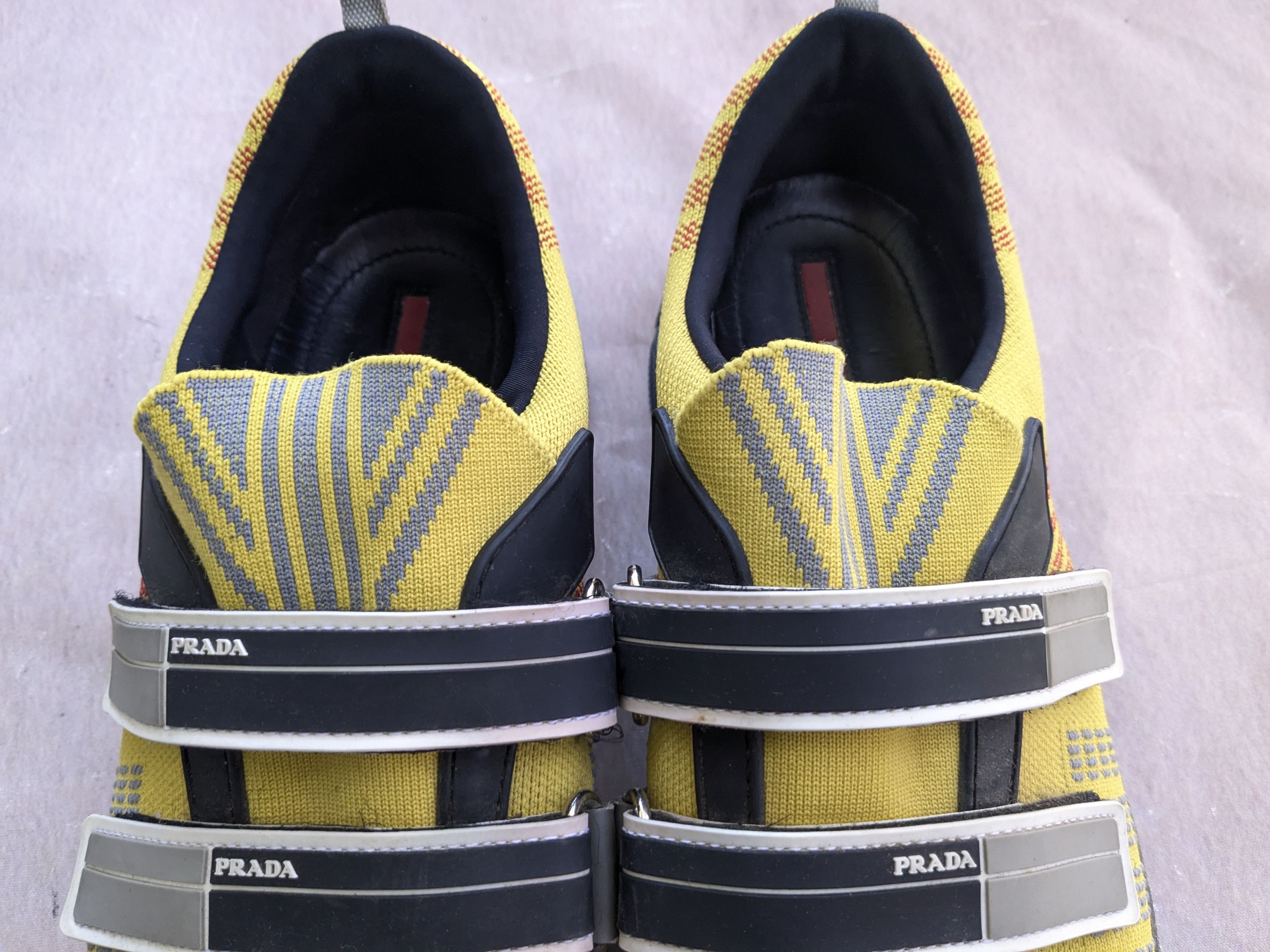 Prada Prada Crossection Sneakers Yellow Gray 9 Size US 9 / EU 42 - 3 Thumbnail