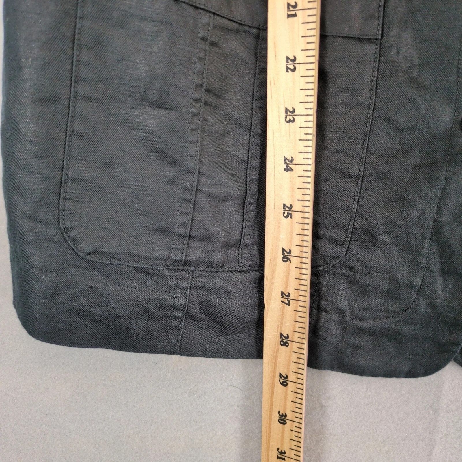 Coldwater Creek Coldwater Creek Black Linen Cotton Peacoat Jacket Women's 16 Size XXL / US 16-18 / IT 52-54 - 8 Thumbnail