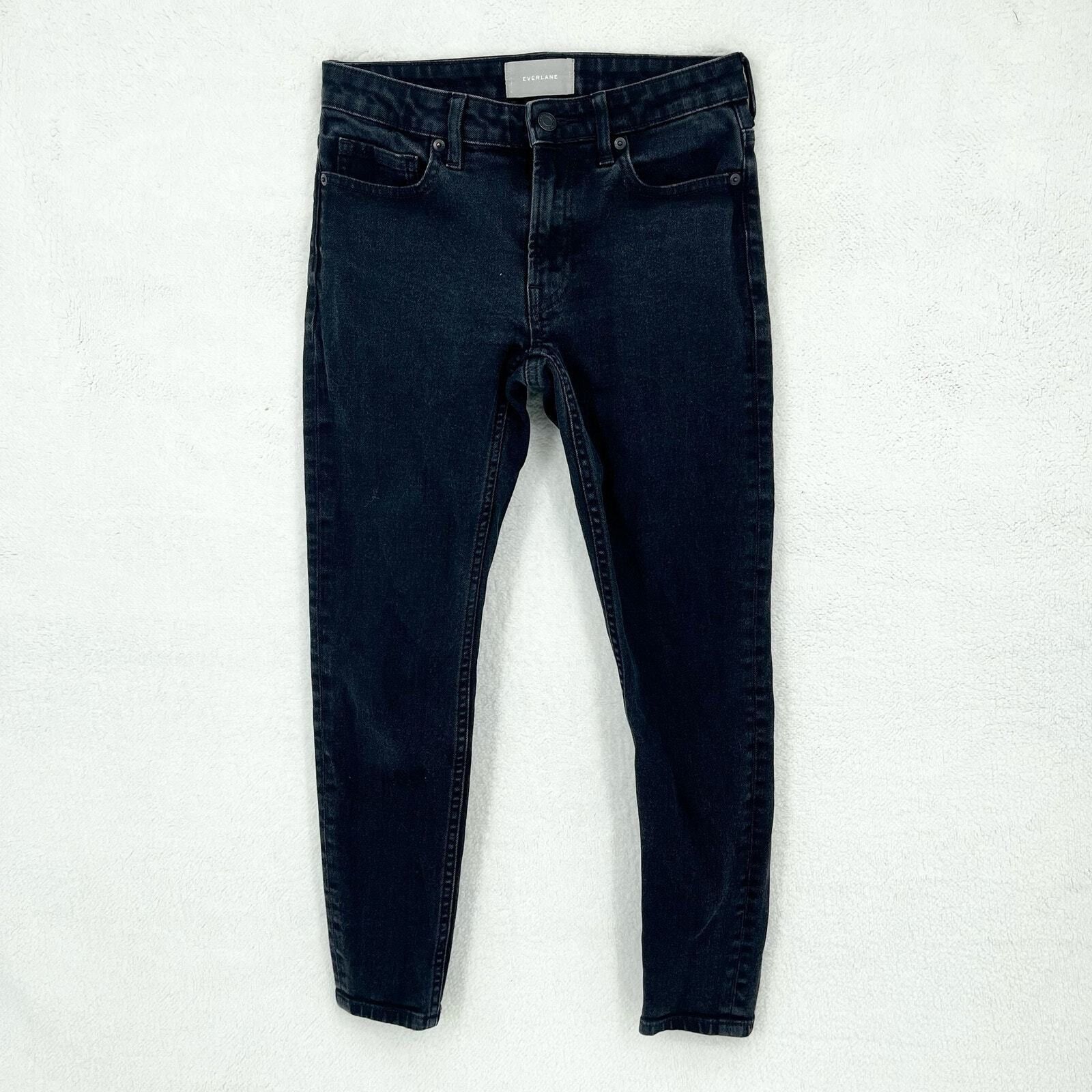 Everlane Everlane Skinny Mid Rise Ankle Cut Black Cotton Jean Size 28 Size 28" / US 6 / IT 42 - 1 Thumbnail