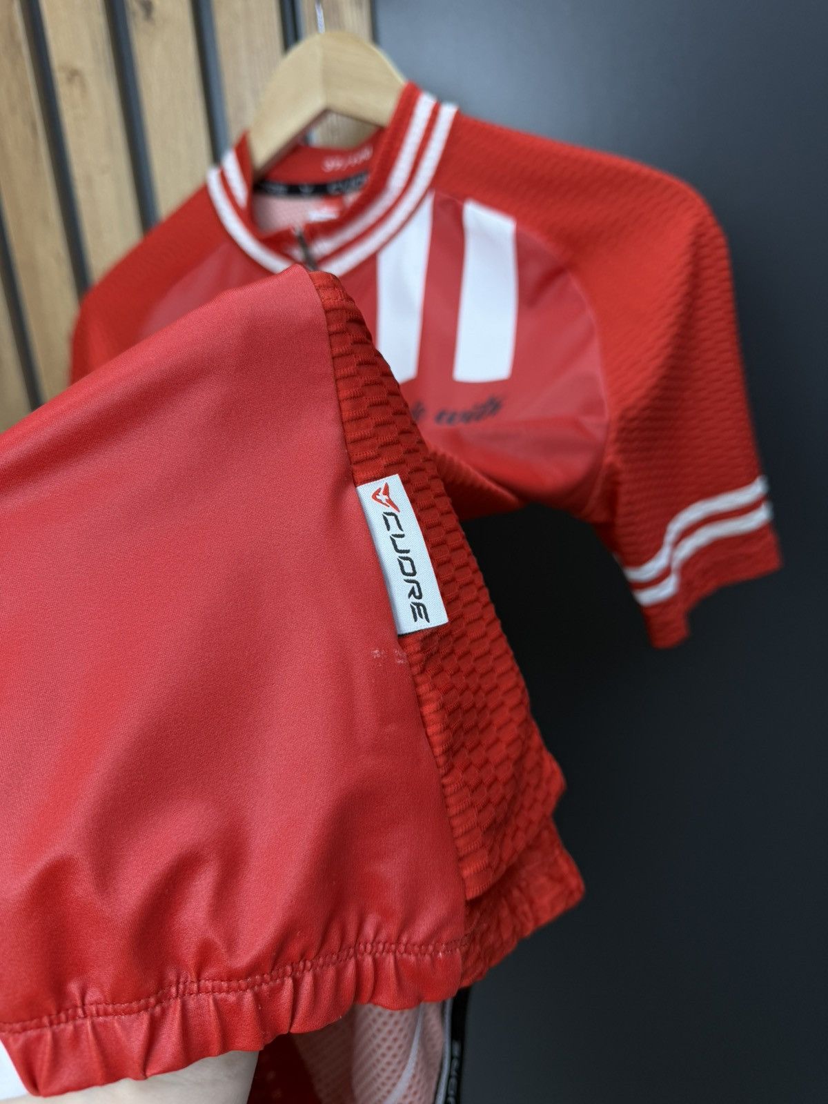 Other Cuore Cycling Jersey Ride With Passion Red White Full Zip M Size US M / EU 48-50 / 2 - 10 Thumbnail