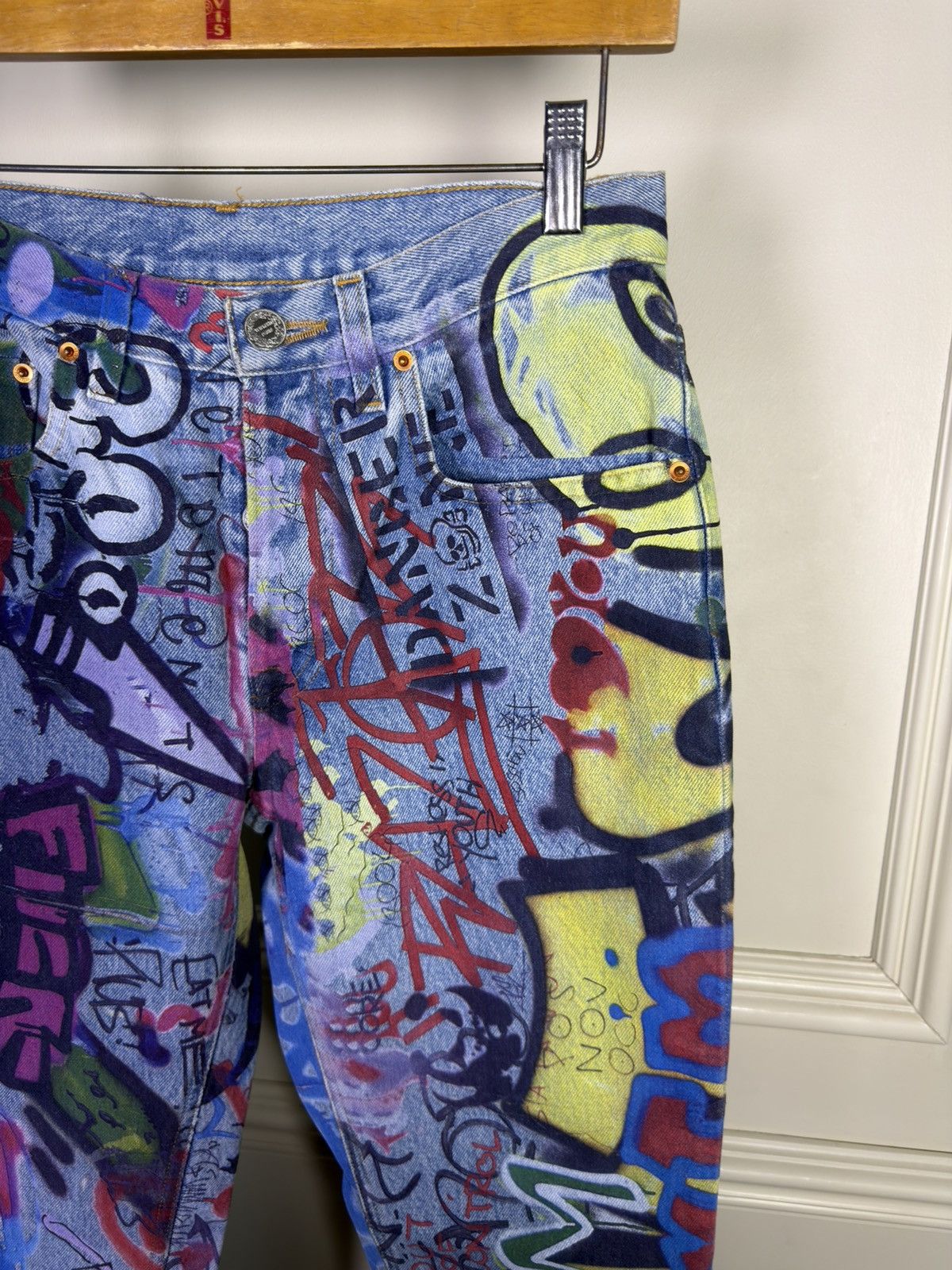 Vetements *RARE* DEMNA GVASALIA RUNWAY GRAFFITI DENIM SLIM FIT Size US 29 - 2 Thumbnail