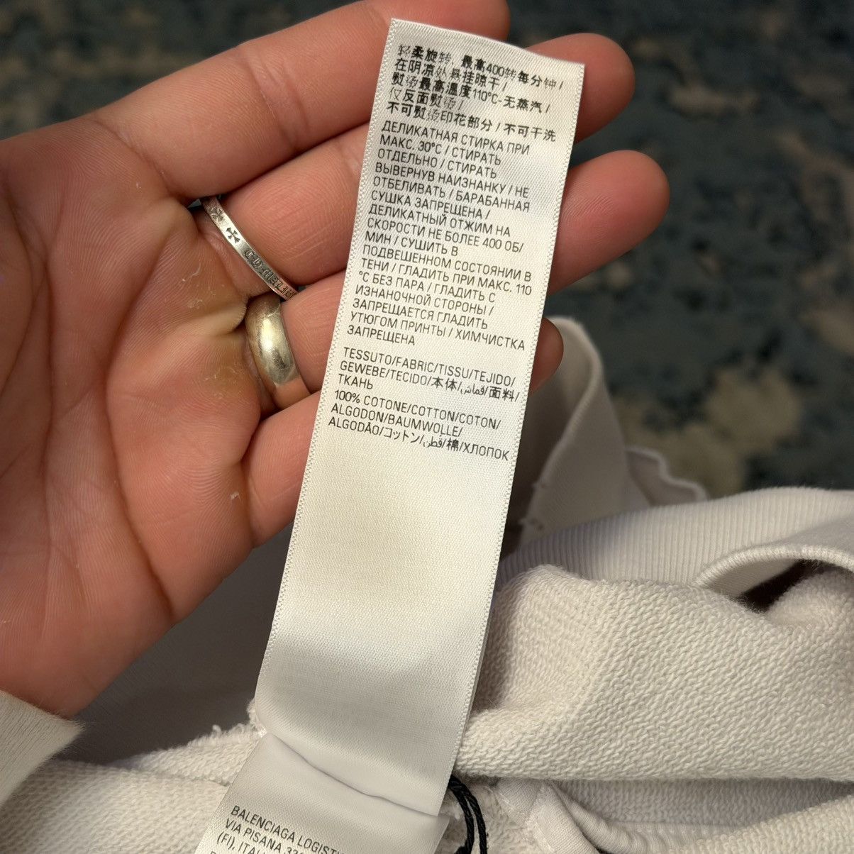 Balenciaga Balenciaga Distressed Tape Hoodie Size Medium Brand New Size US M / EU 48-50 / 2 - 9 Thumbnail