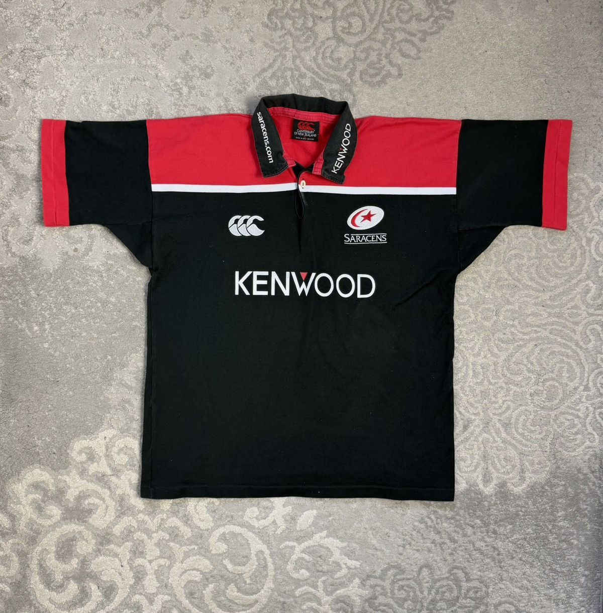 Canterbury of New Zealand Canterbury Saracens 2000/2001 Rugby Vintage Jersey Size US XL / EU 56 / 4 - 2 Thumbnail