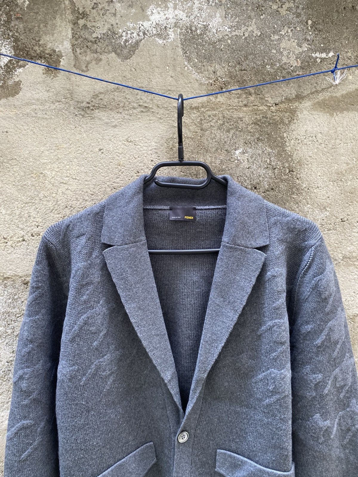 Fendi Fendi grey wool Cardigan with pocket details Strickjacken Size S / US 4 / IT 40 - 2 Thumbnail
