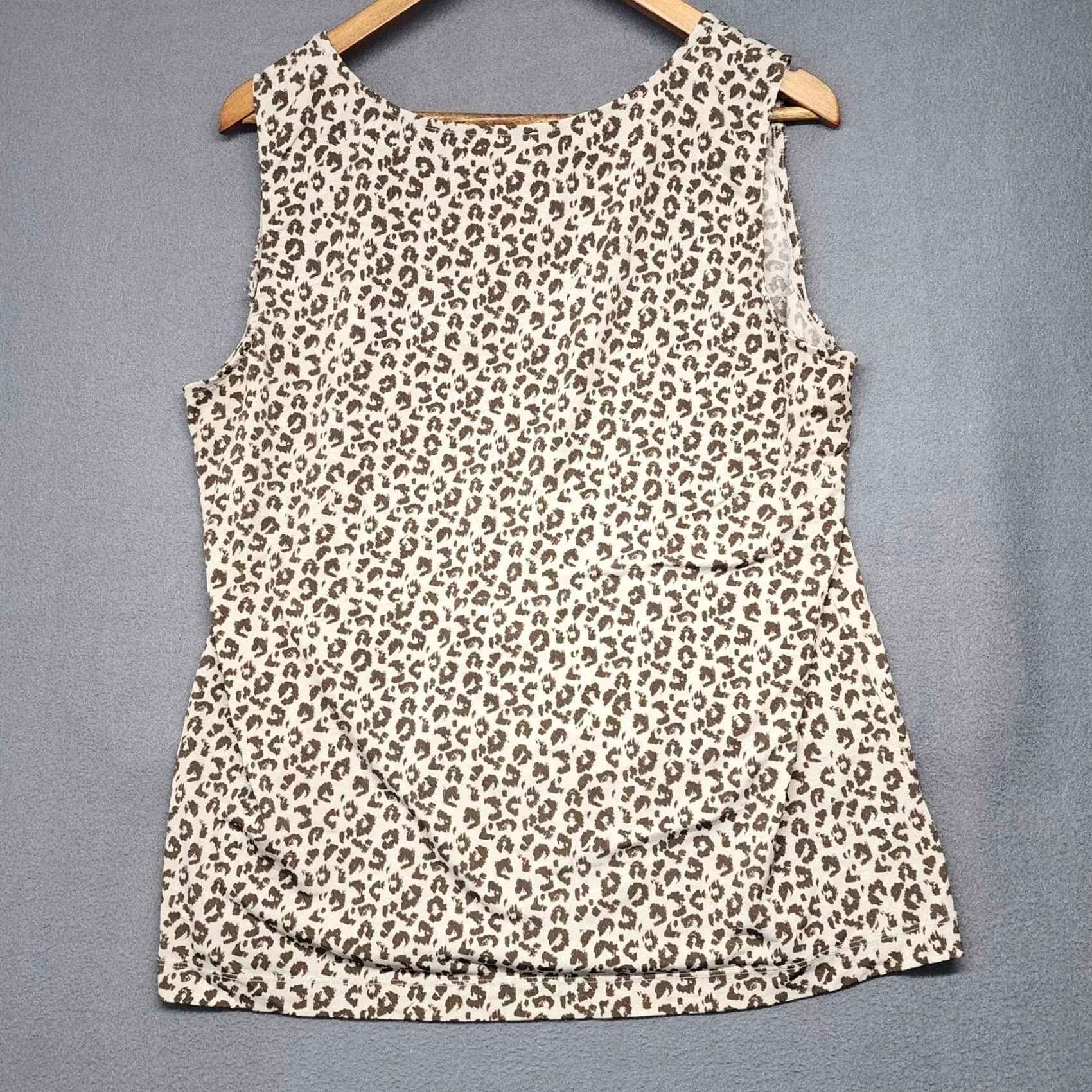 Vintage Chicos Travelers Top Tank Womens XL Cheetah Animal Print Sleeveless Brown Size XL / US 12-14 / IT 48-50 - 2 Thumbnail