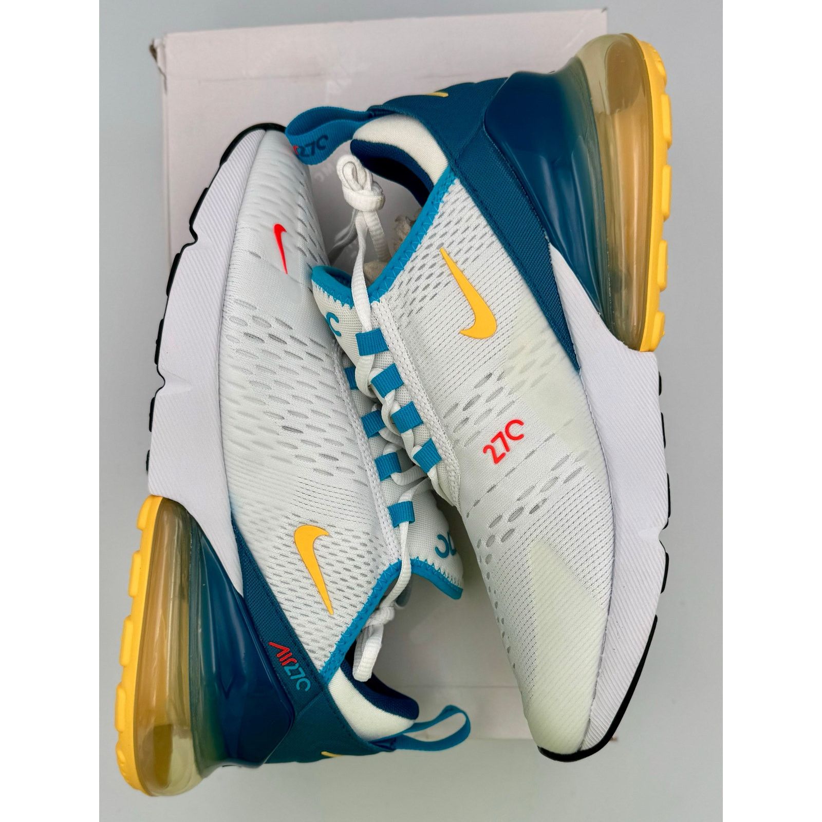 Nike Nike Air Max 270 White Industrial Blue Citron Pulse 7.5M Size US 7.5 / EU 40-41 - 8 Thumbnail