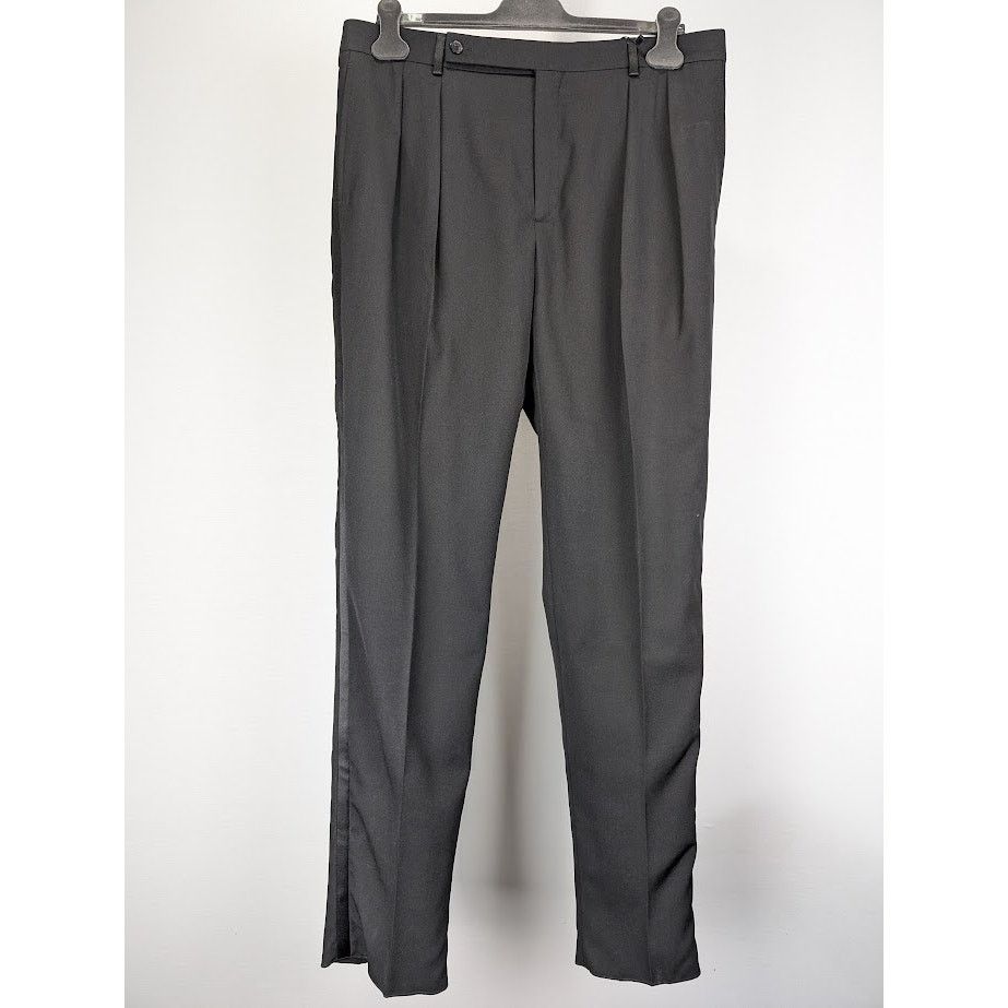 Saint Laurent Paris o1rshd1 Q:2 / 2 Pleats Tux Pants in Nero Size US 36 / EU 52 - 2 Thumbnail