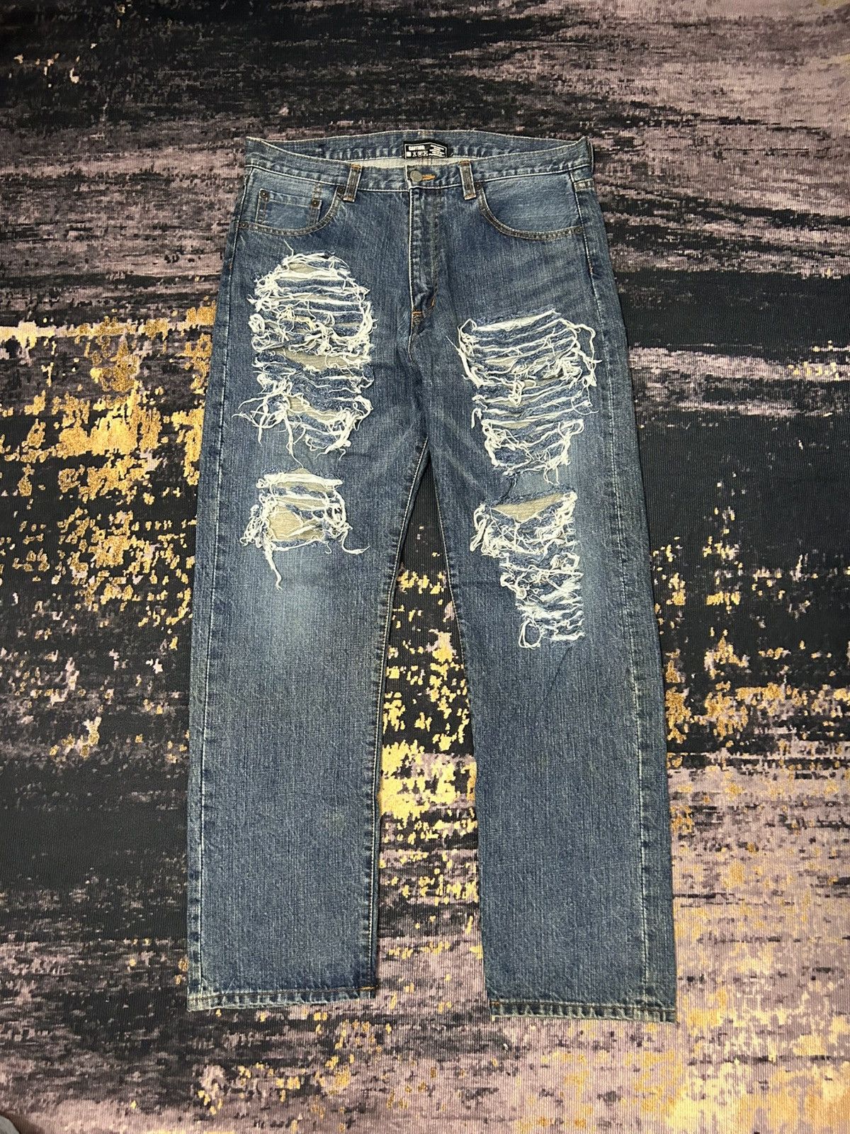 Bounty Hunter Bounty Hunter Japan Madness Ripped Jeans Size US 35 - 1 Thumbnail
