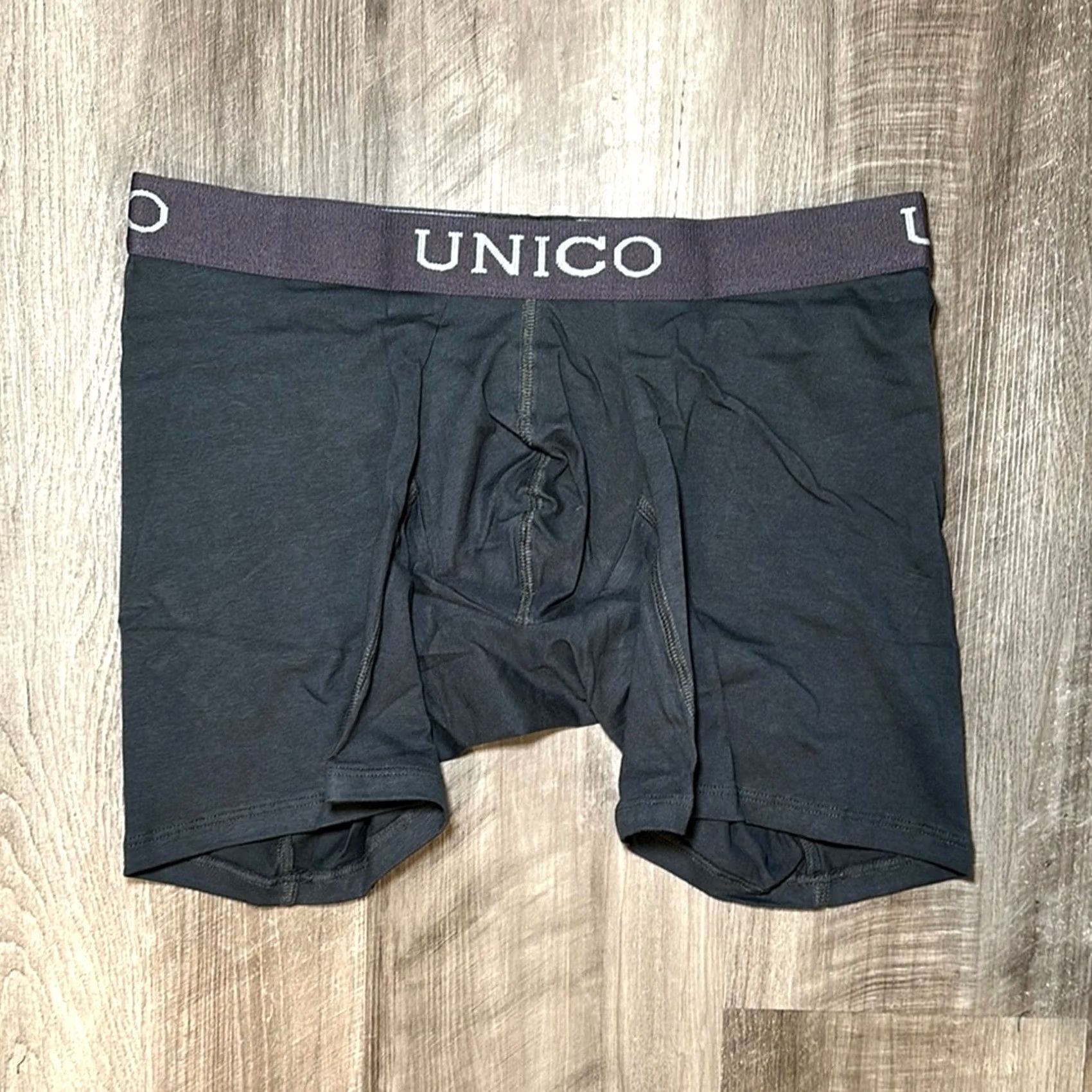 Vintage Unico Boxer Copa Medio Asfalto Algodon Boxer Brief Medium Black Mens Shirt? Size 40R - 2 Thumbnail