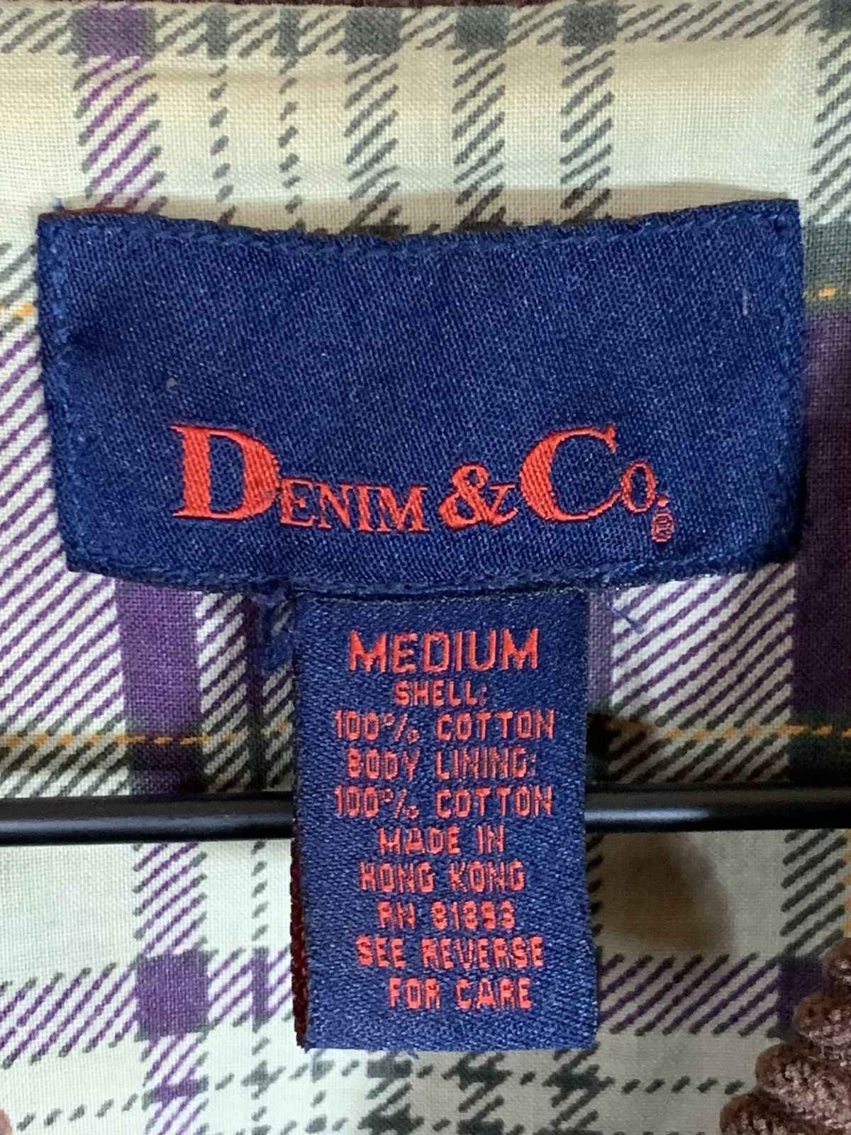 Denim & Co. × Designer × Vintage RARE* Vintage Denim & Co Lined Cord Collar Chore Coat Jacket Size US M / EU 48-50 / 2 - 8 Thumbnail