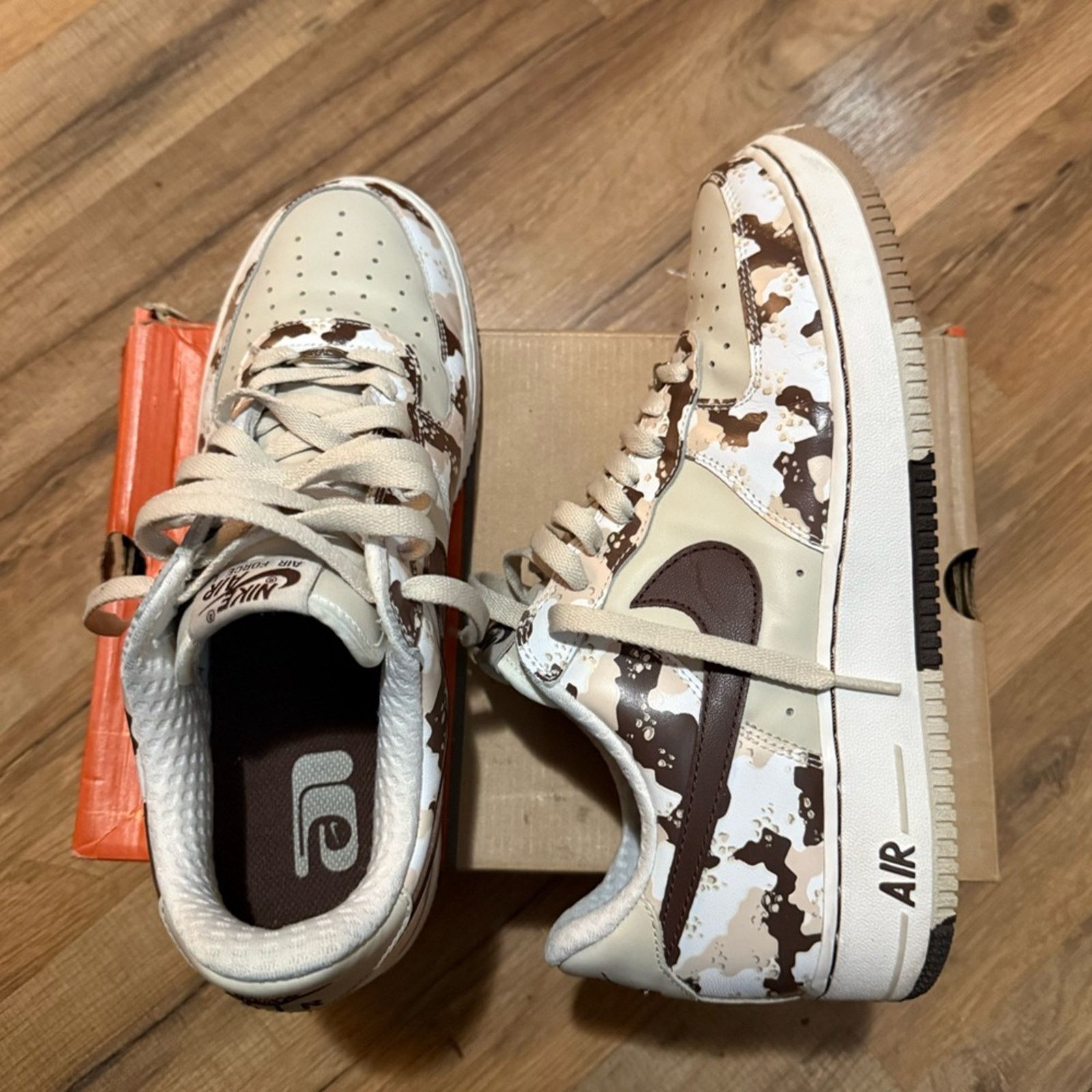 Nike 2006 Nike Air Force 1 Camo 'Birch Light Chocolate-Bone-White Size US 9.5 / EU 42-43 - 3 Thumbnail