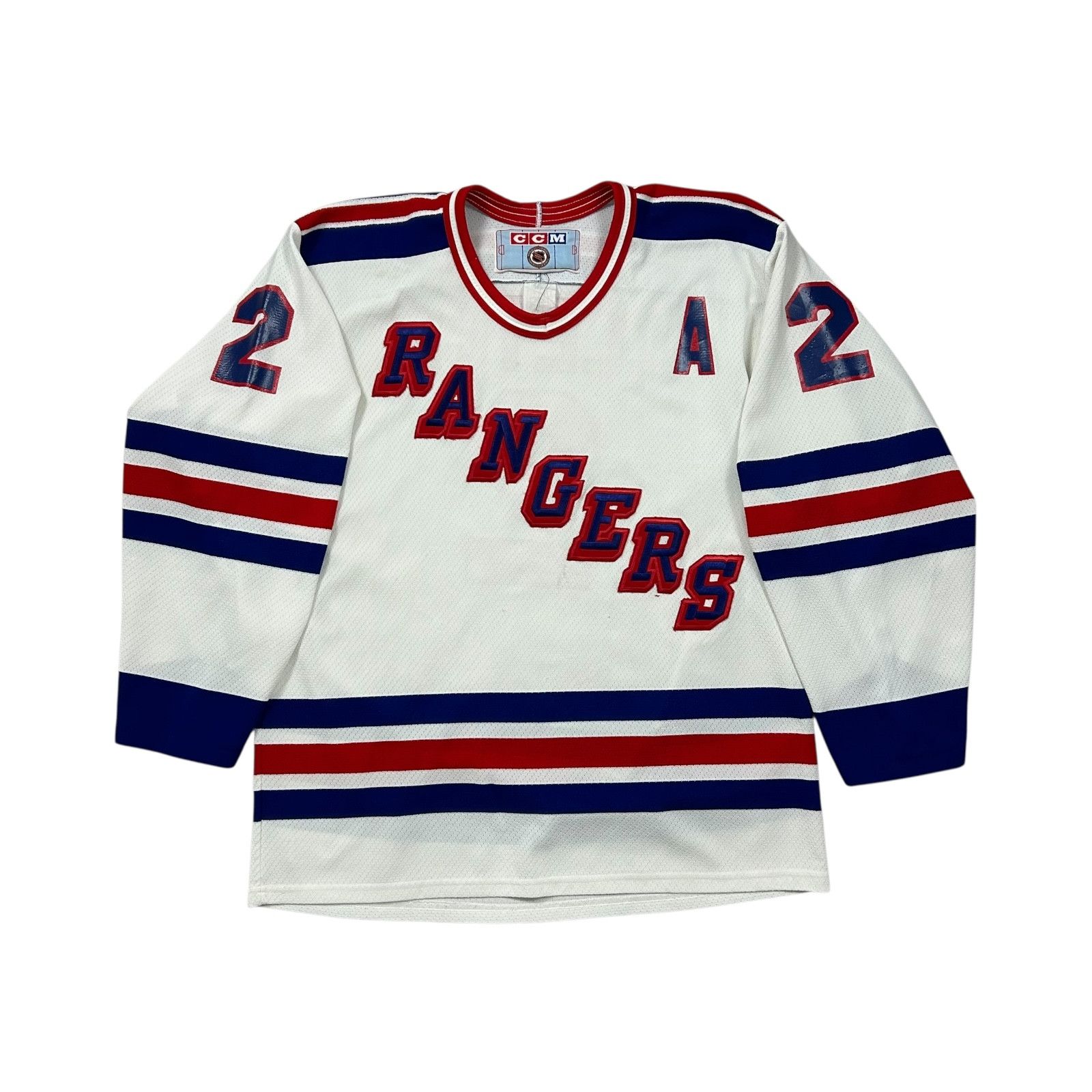 NHL VTG 90s NHL NEW YORK RANGERS BRIAN LEETCH CCM HOCKEY JERSEY Size US M / EU 48-50 / 2 - 1 Thumbnail