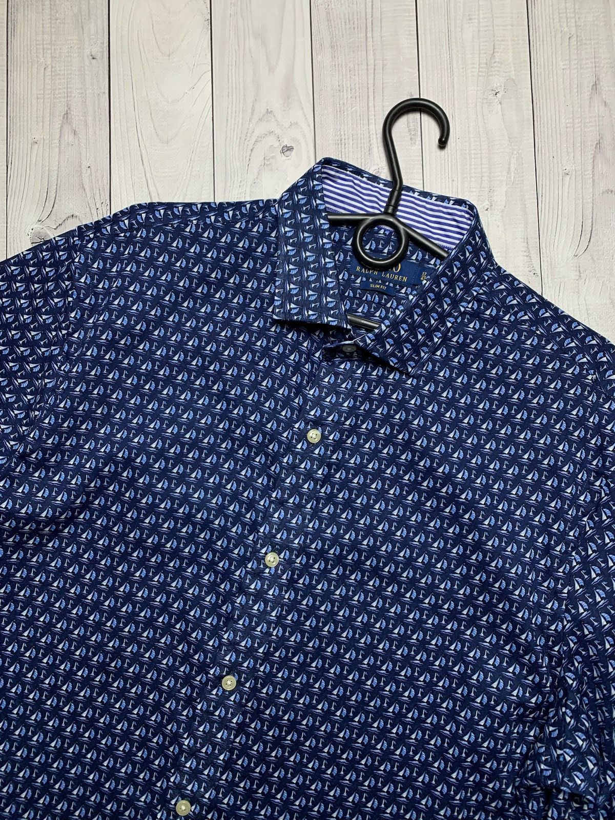 Polo Ralph Lauren × Vintage Polo Ralph Lauren monogram shirt size M/L rare logo Size US L / EU 52-54 / 3 - 2 Thumbnail