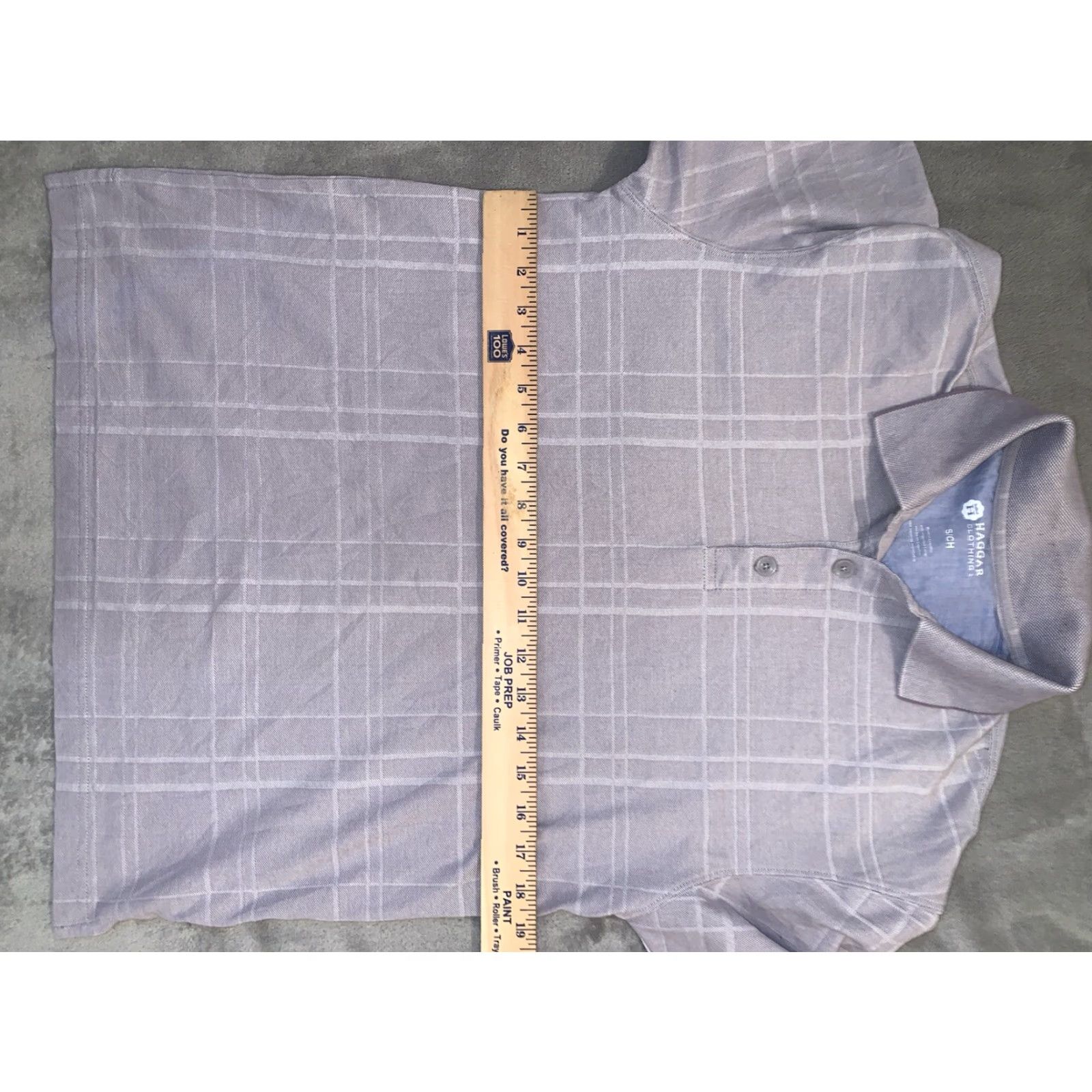 Haggar Haggar Polo Golf Shirt Short Sleeve With Pocket Gray Checks Men S Carded Regular Size S Size US S / EU 44-46 / 1 - 4 Thumbnail