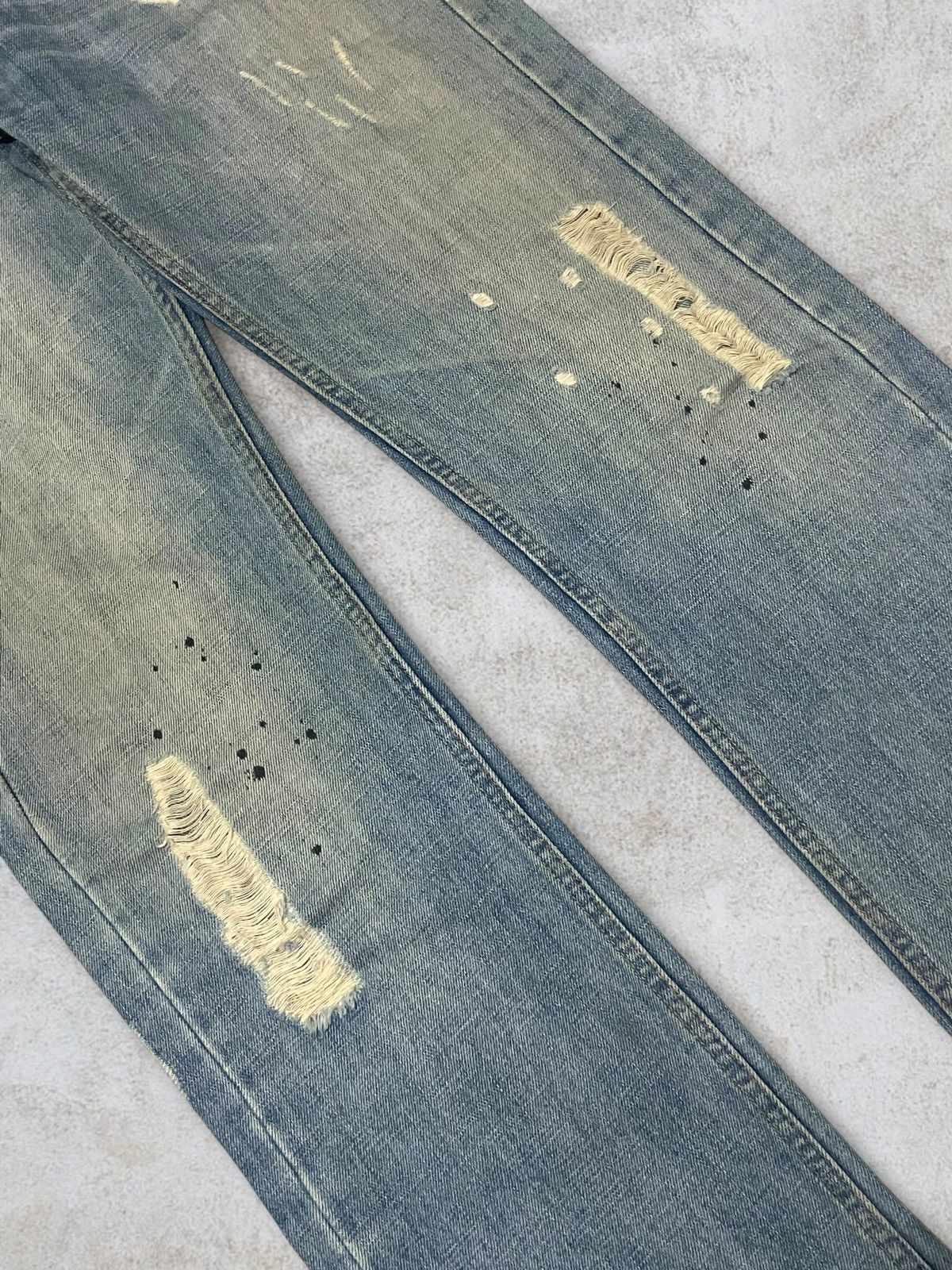 Japanese Brand Vintage Italian CJ Distressed Splatter Piercing Beads Jeans Size US 30 / EU 46 - 6 Thumbnail