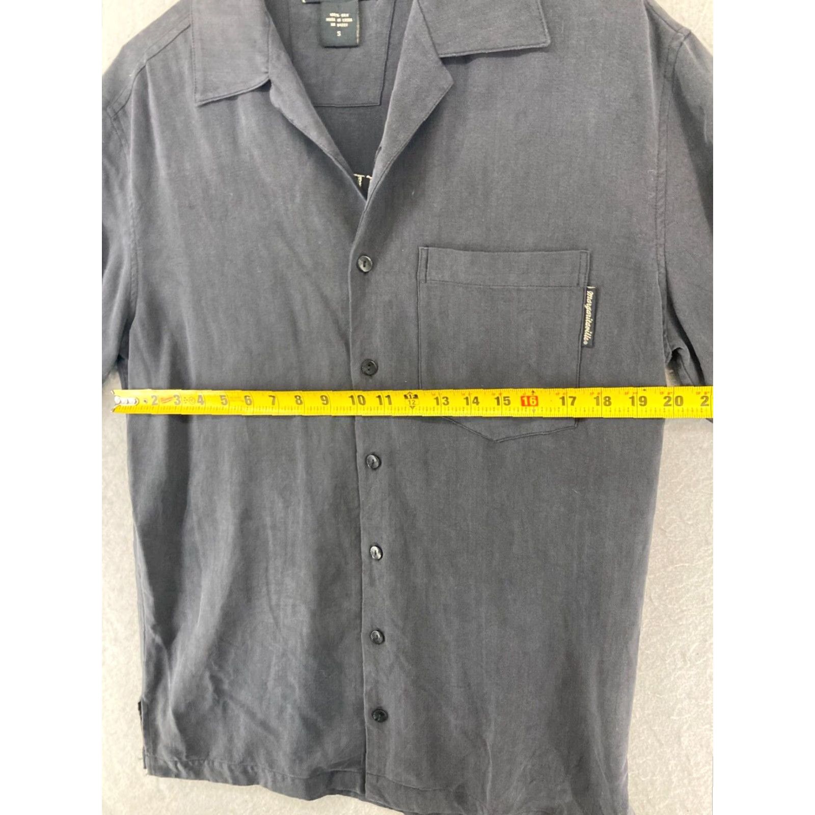 Olive Margaritaville Shirt Silk Black Mens Short Sleeve Collared Small Adult Regular Beach Music Mens Size US S / EU 44-46 / 1 - 2 Thumbnail
