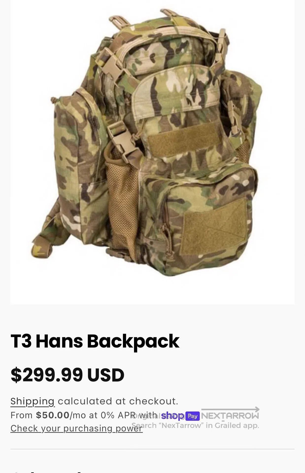 Japanese Brand T3 Gear Camo EOD Tactical Backpack. Size ONE SIZE - 7 Thumbnail