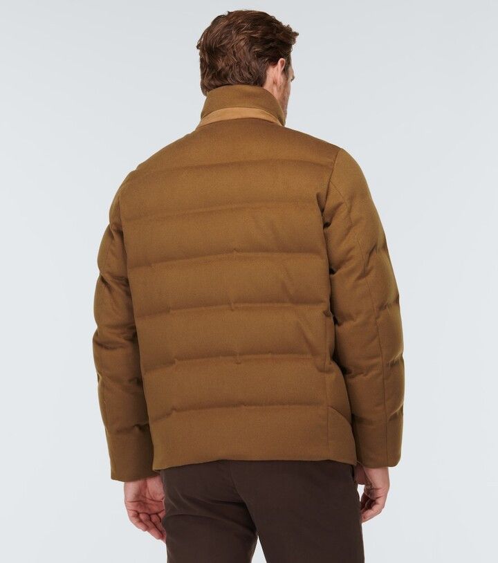 Loro Piana o1w1db10724 Filmore Cashmere Padded Jacket in Brown Size US XL / EU 56 / 4 - 6 Thumbnail