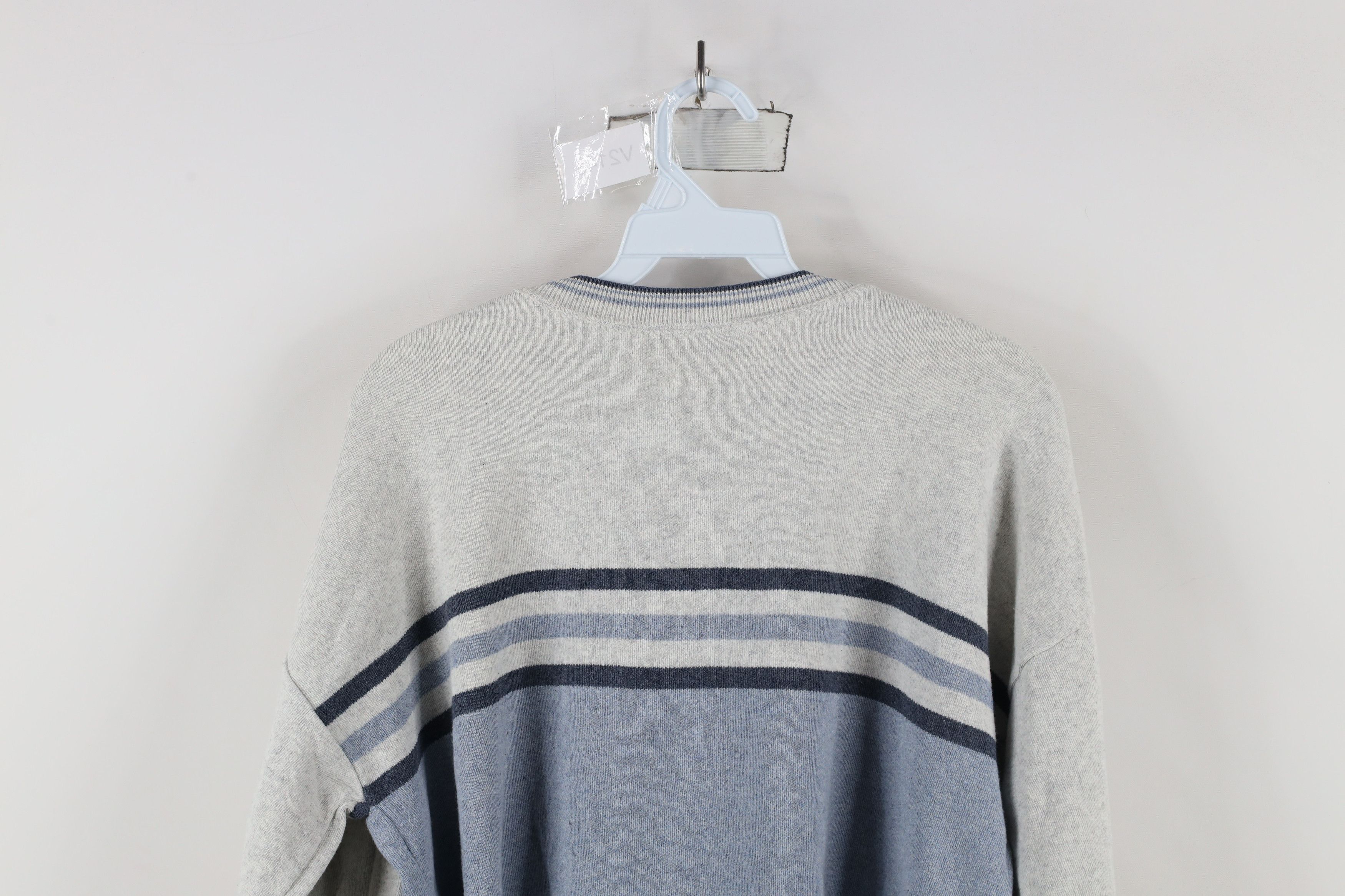 Vintage Vintage 90s Streetwear Doll Striped Knit V-Neck Sweater USA Size L / US 10 / IT 46 - 10 Thumbnail