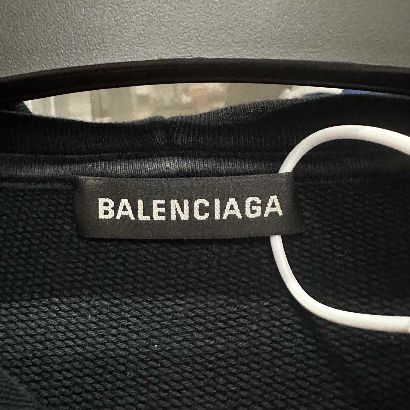Balenciaga Size L/Balenciaga Logo Embroidered Ear Hooded Sweatshirt, Size US L / EU 52-54 / 3 - 7 Thumbnail