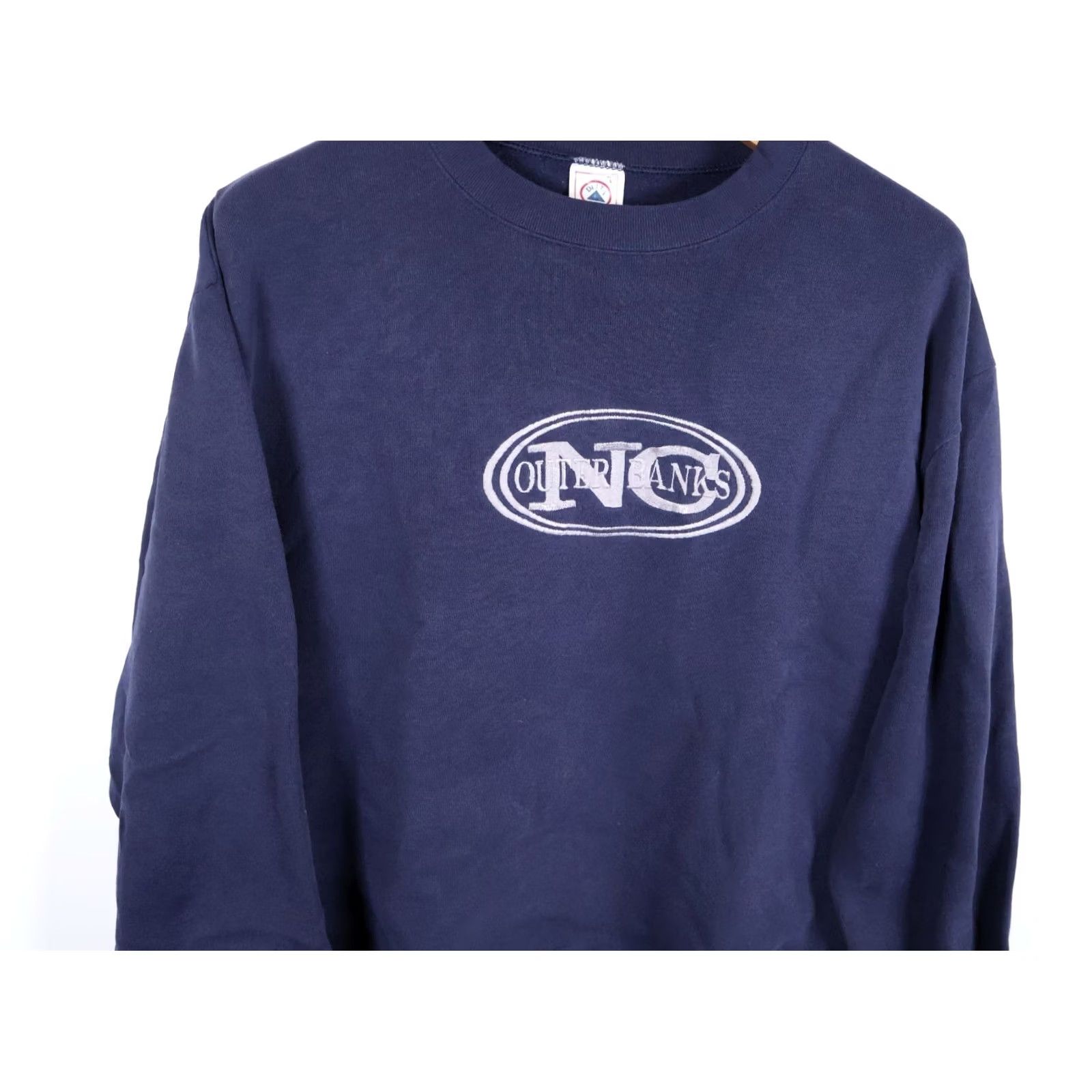 Delta VINTAGE Delta Sweatshirt Crewneck Men's Large Blue Embroidered 90s Outer Banks Pullover Cotton Blend Casual Retro City Winter Fall Spring Size US L / EU 52-54 / 3 - 4 Thumbnail