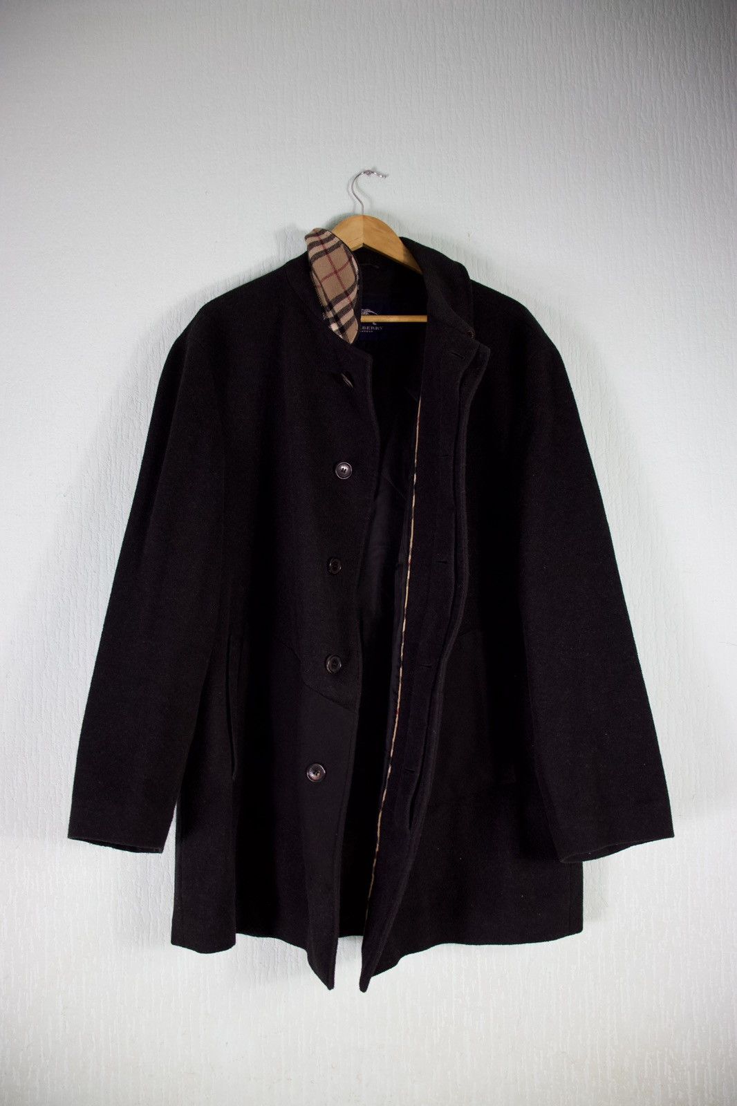 Burberry Burberry London 1998 Vintage Overcoat Wool & Cashmere Blend Size US XL / EU 56 / 4 - 3 Thumbnail